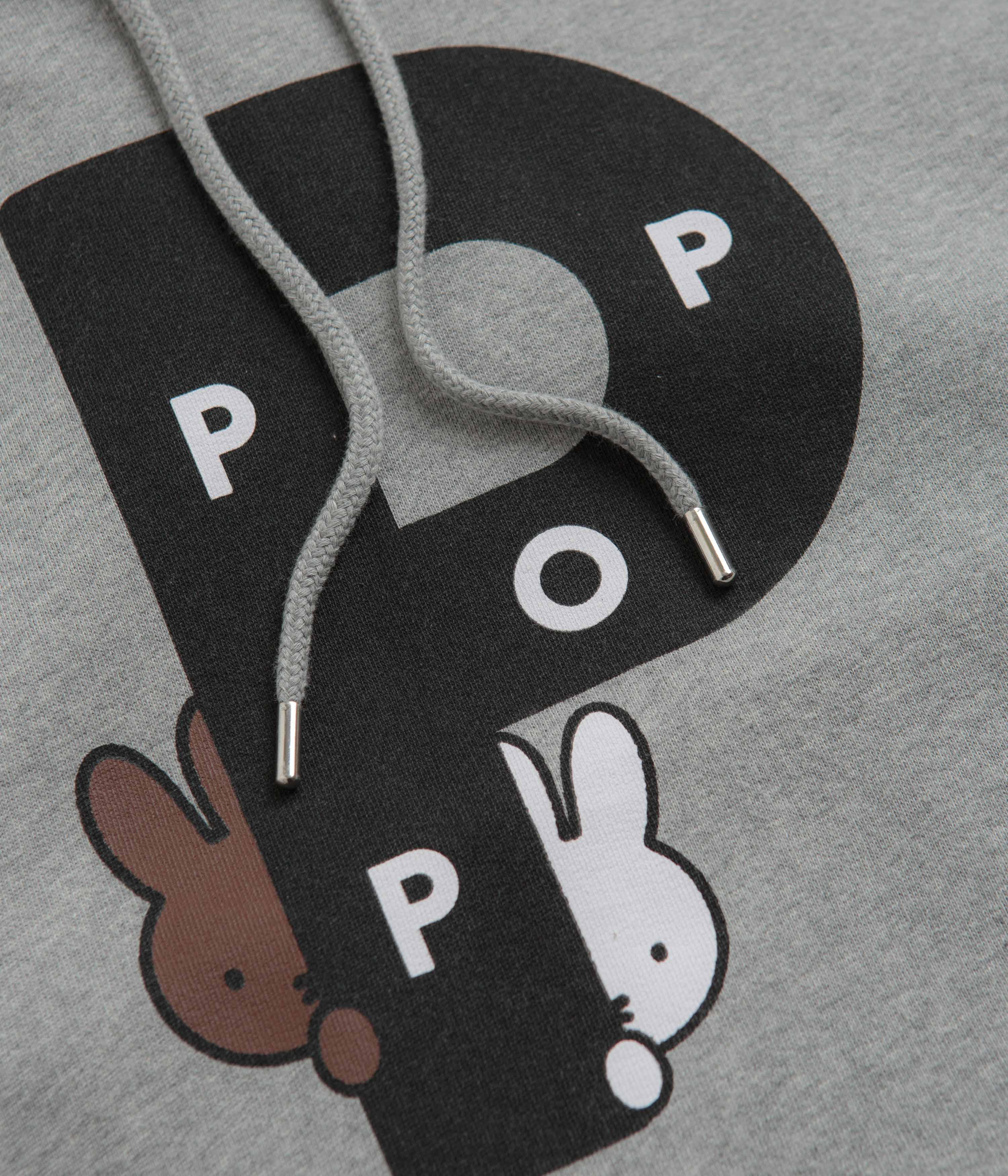 Pop Trading Company x Miffy Big P Hoodie - Light Grey Heather - Image 3