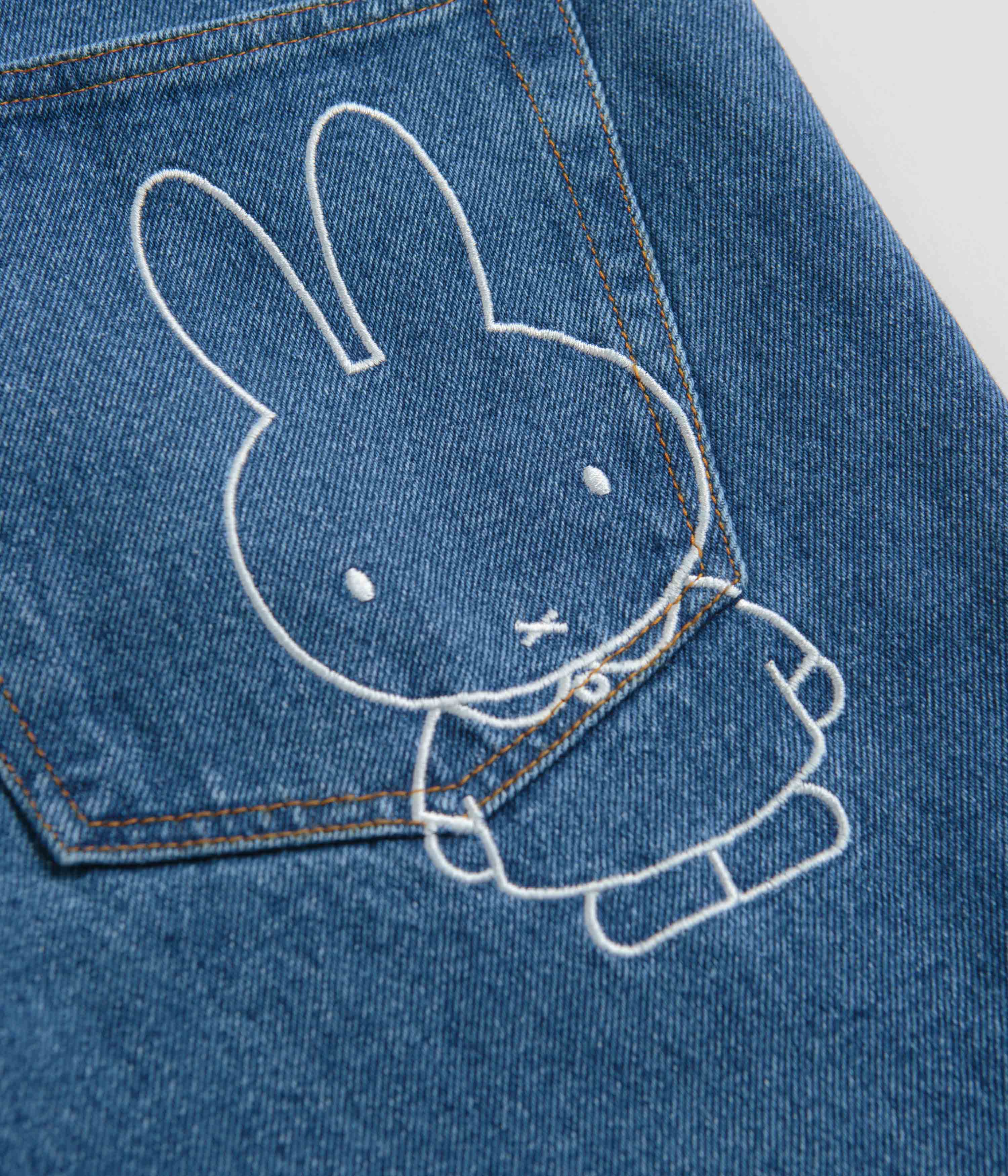 Pop Trading Company x Miffy DRS Denim Jeans - Dark Stonewash - Image 7
