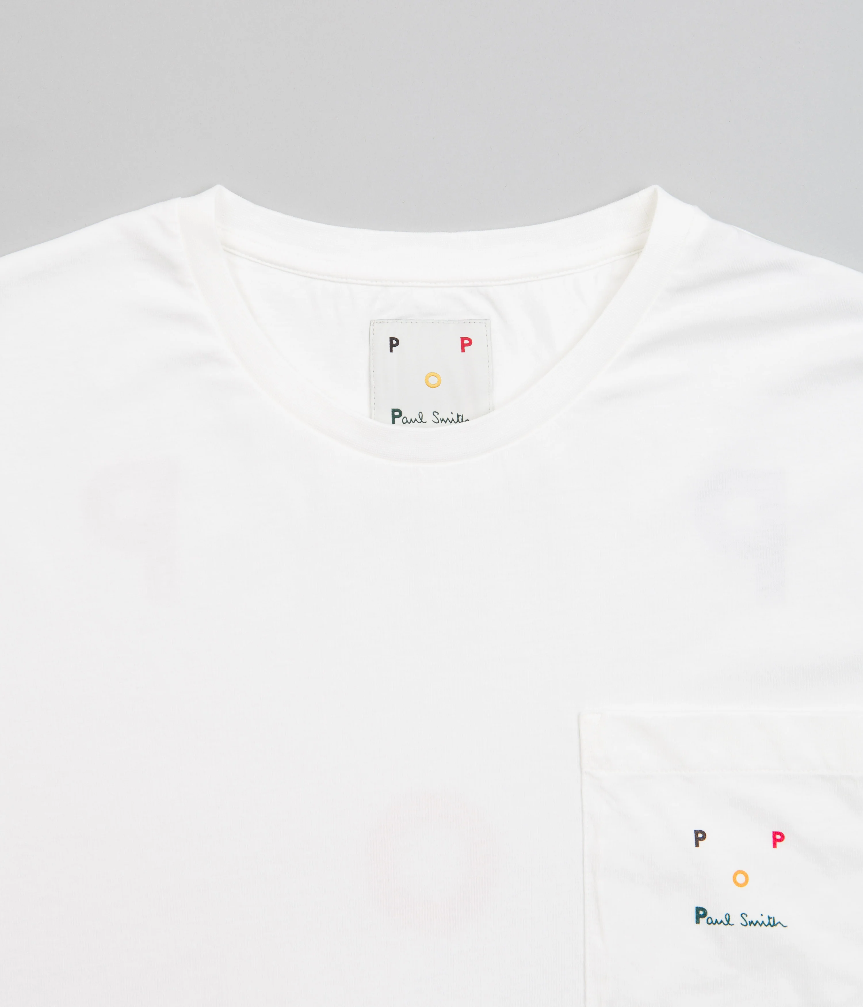 Pop Trading Company x Paul Smith Embroidered Logo T-Shirt - White - Image 4