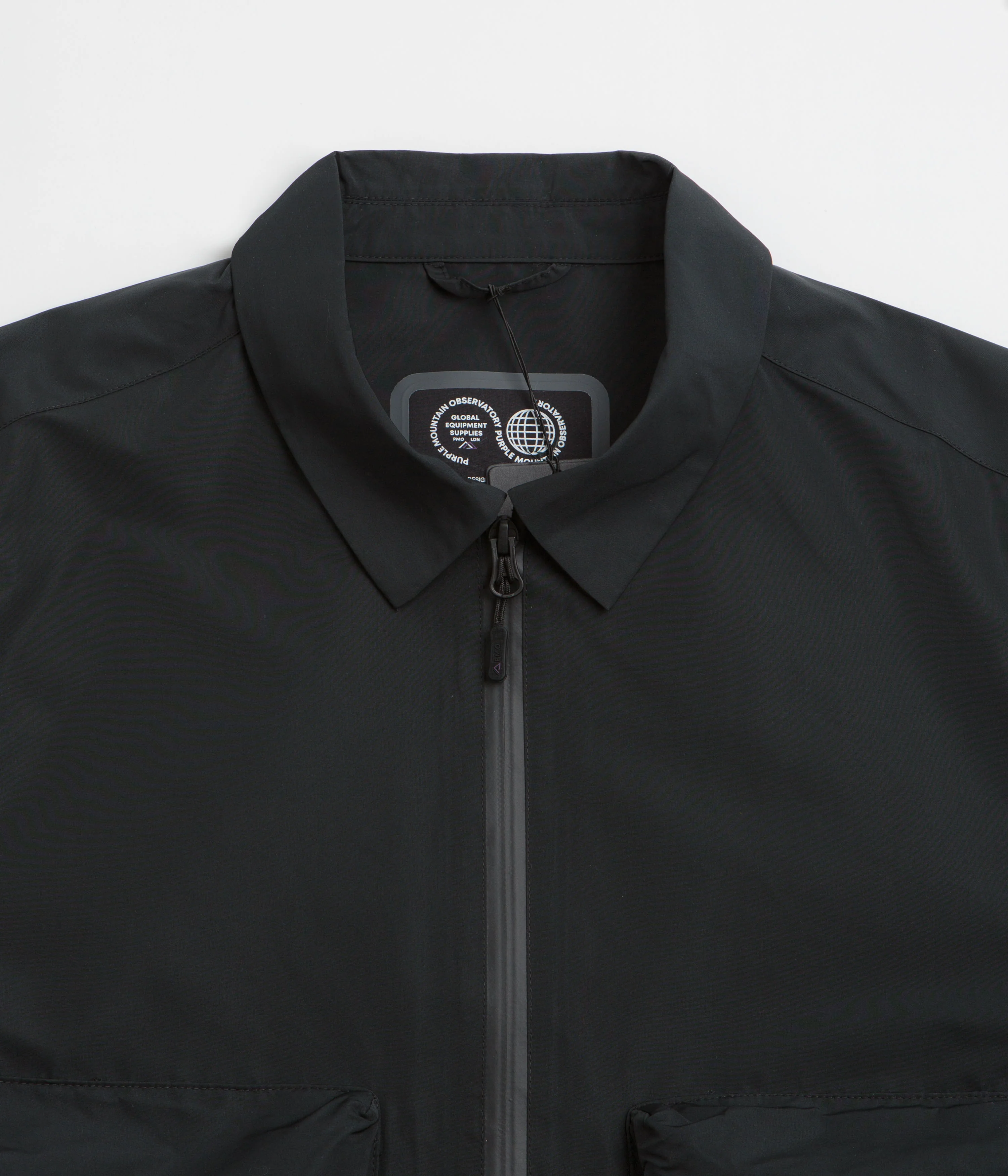 Purple Mountain Observatory Climate Overshirt Jacket - Black - Image 4