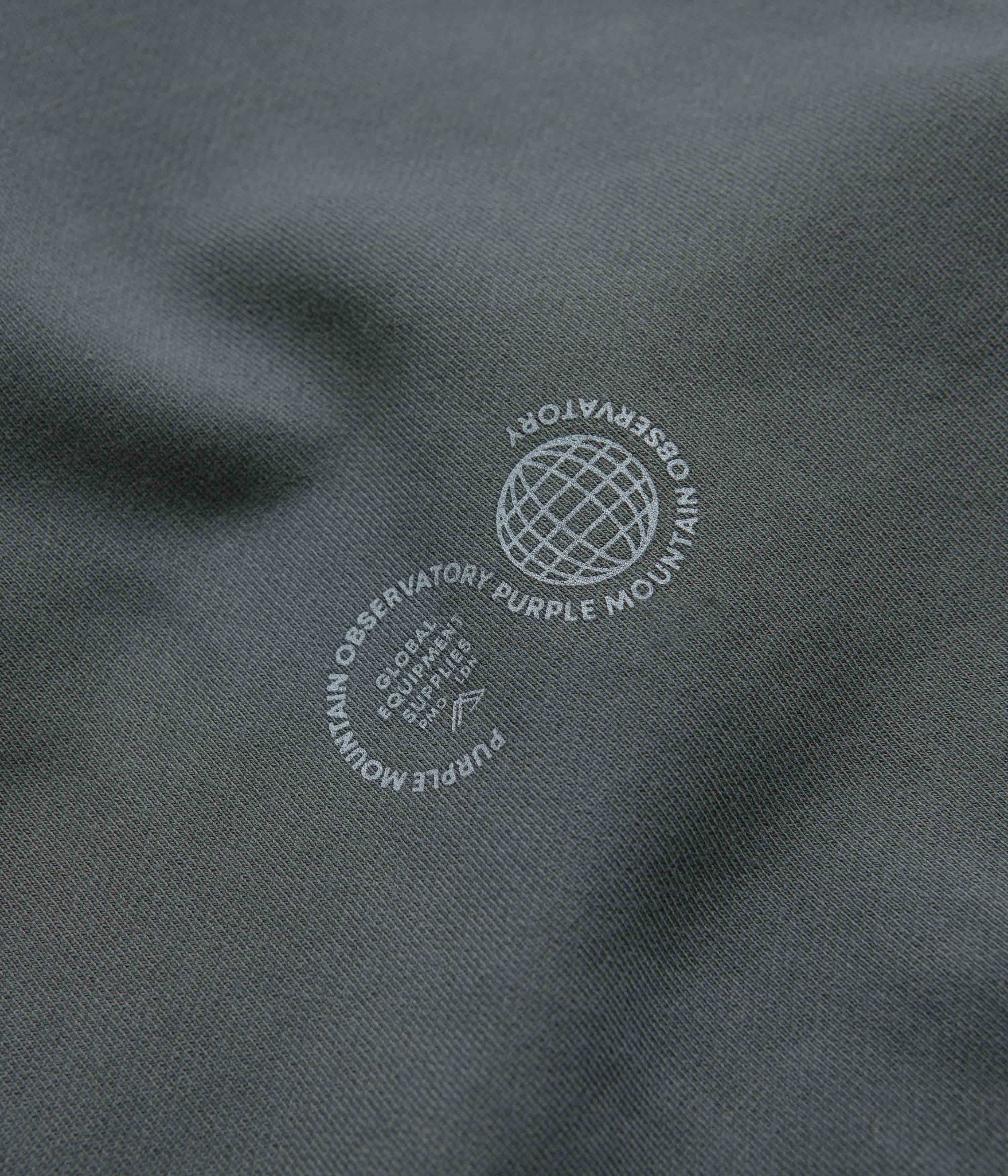 Purple Mountain Observatory Core Logo Hoodie - Garment Dye Slate - Image 3