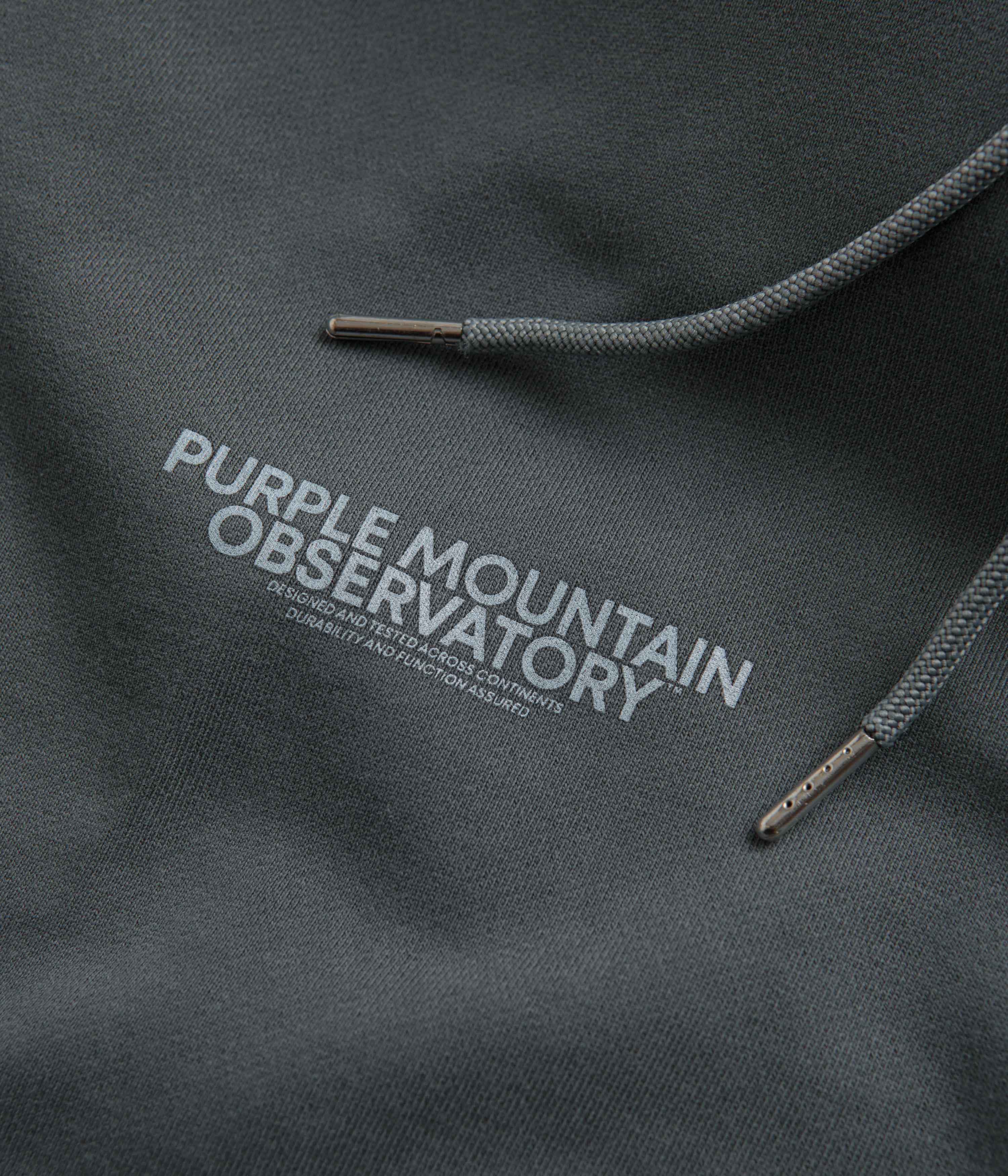 Purple Mountain Observatory Core Logo Hoodie - Garment Dye Slate - Image 4