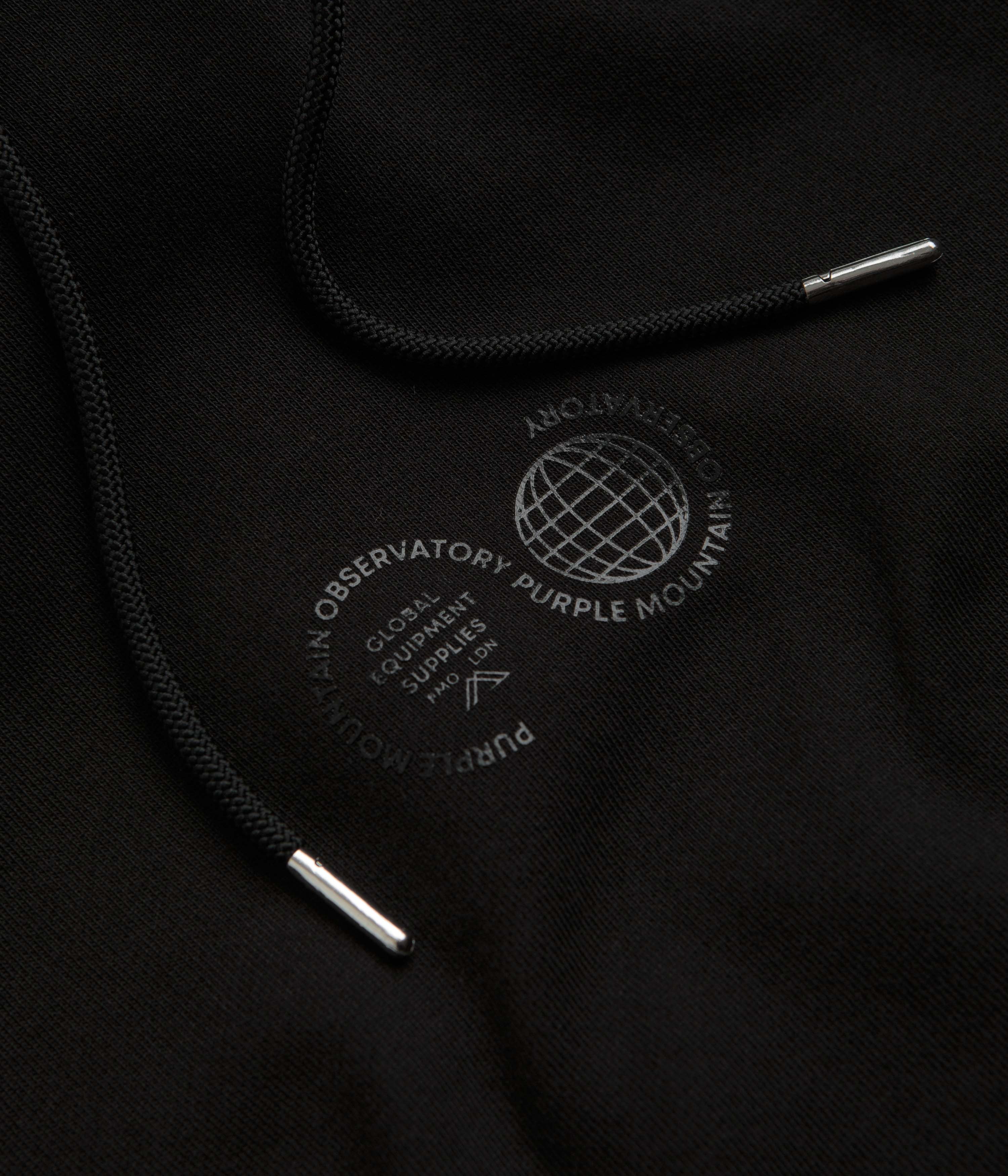 Purple Mountain Observatory Garment Dye Hoodie - Black - Image 3