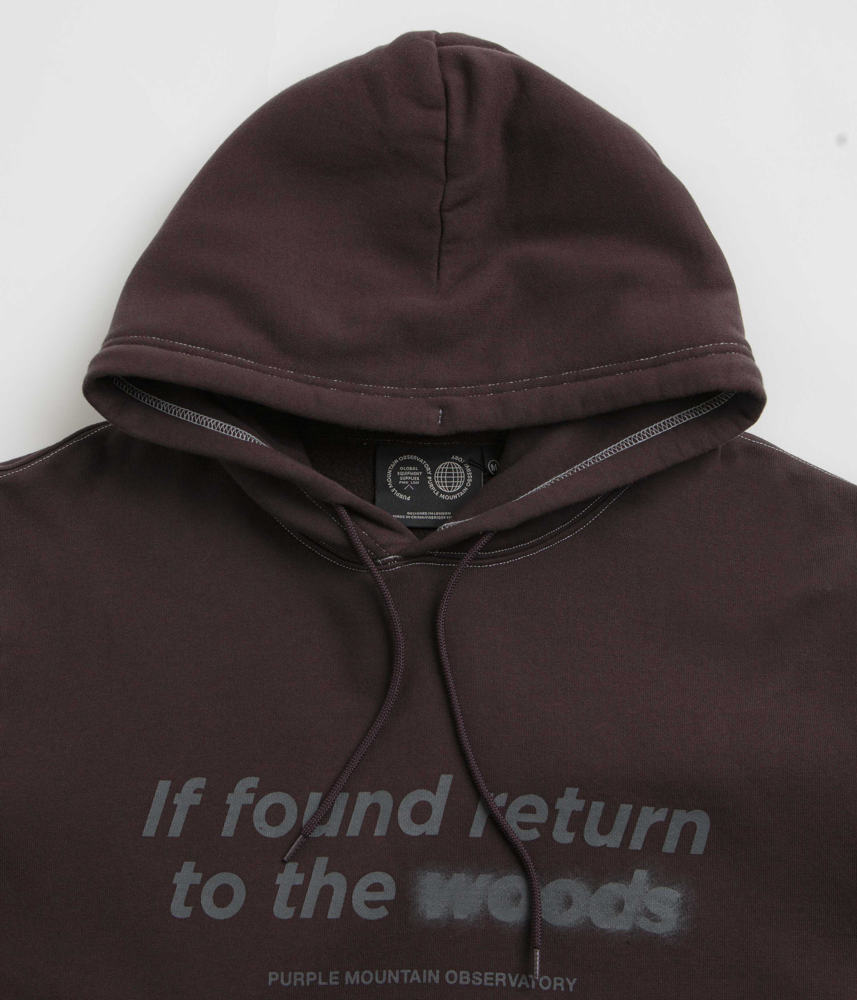 Purple Mountain Observatory Garment Dye Hoodie - Chocolate - Image 2