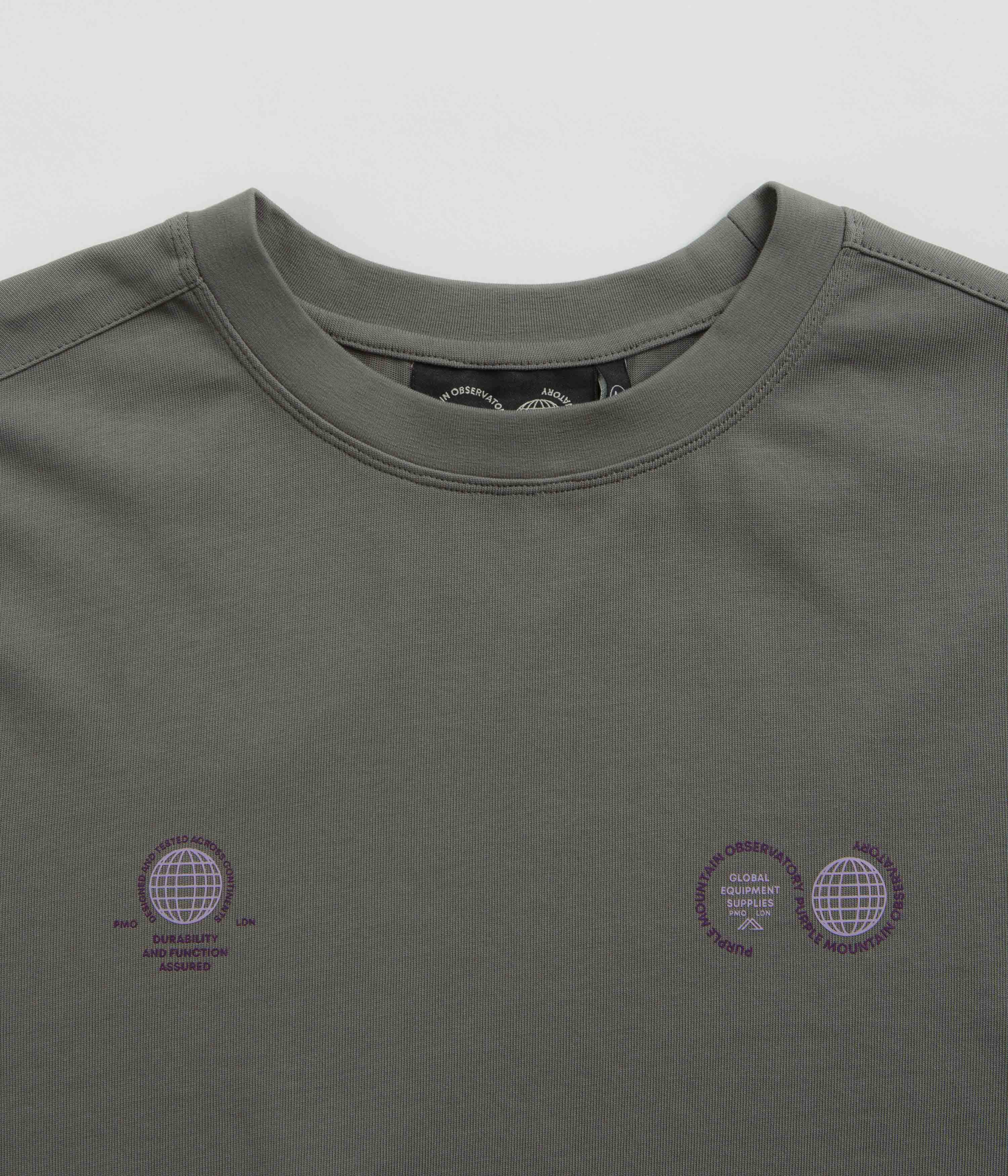 Purple Mountain Observatory Globe T-Shirt - Grey - Image 5