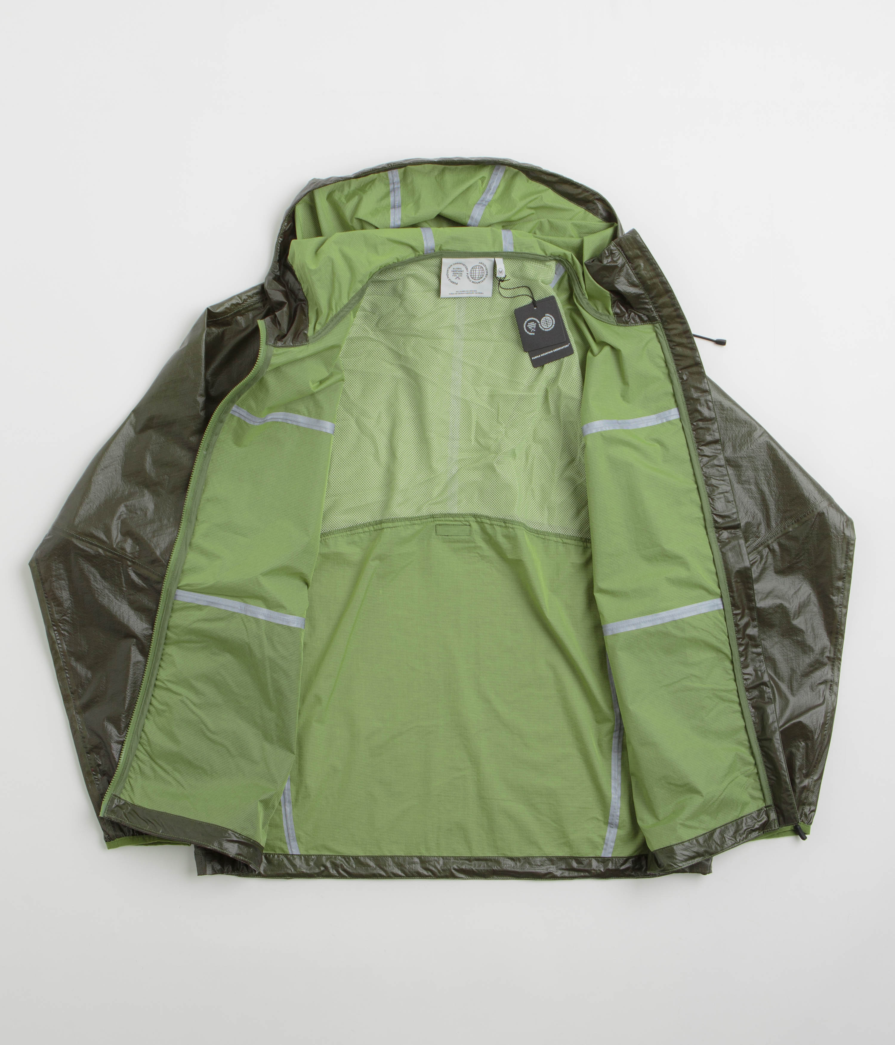 Purple Mountain Observatory Heatreactive Breeze Jacket - Khaki / Lime - Image 2