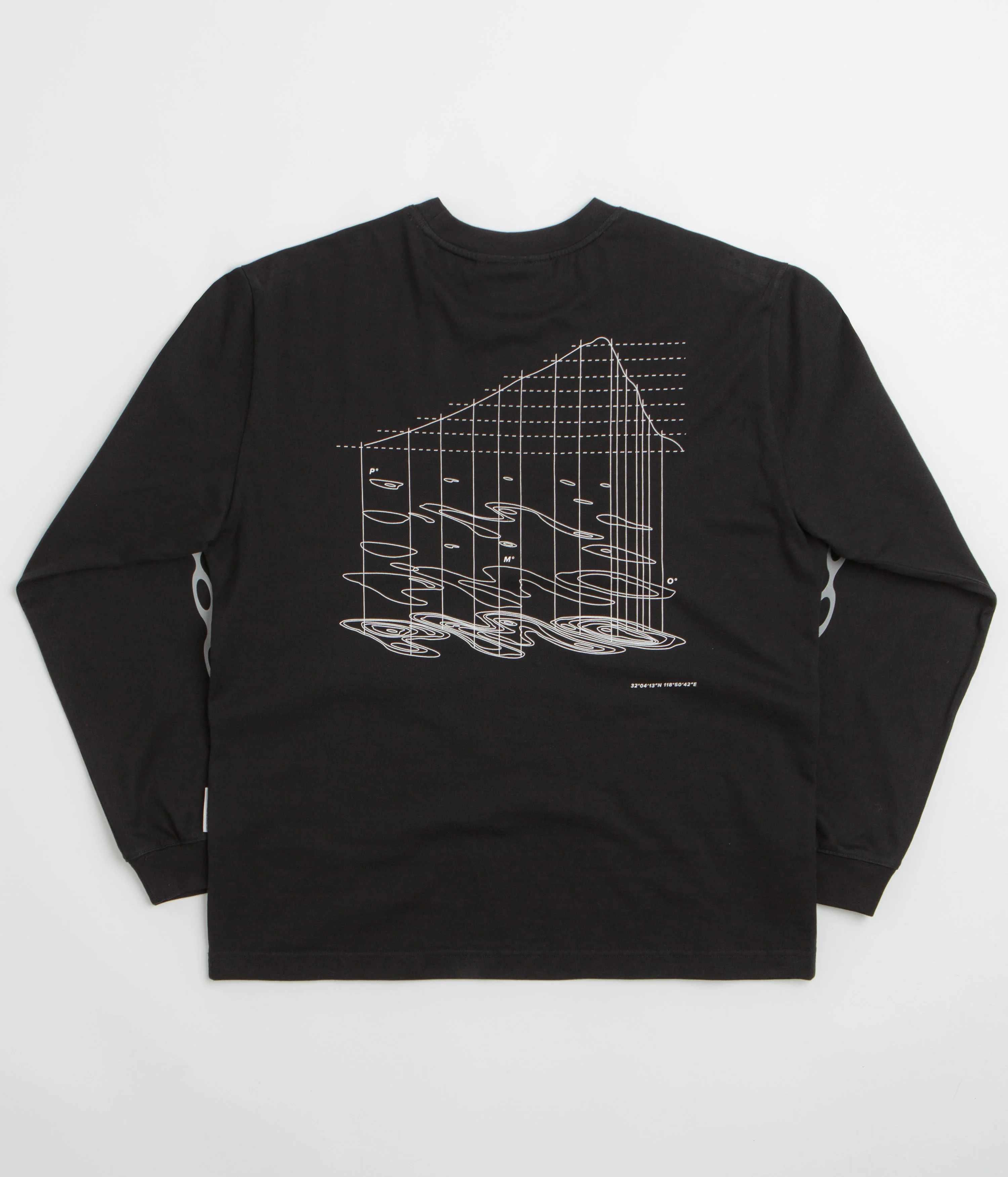 Purple Mountain Observatory Map Projections Long Sleeve T-Shirt - Black