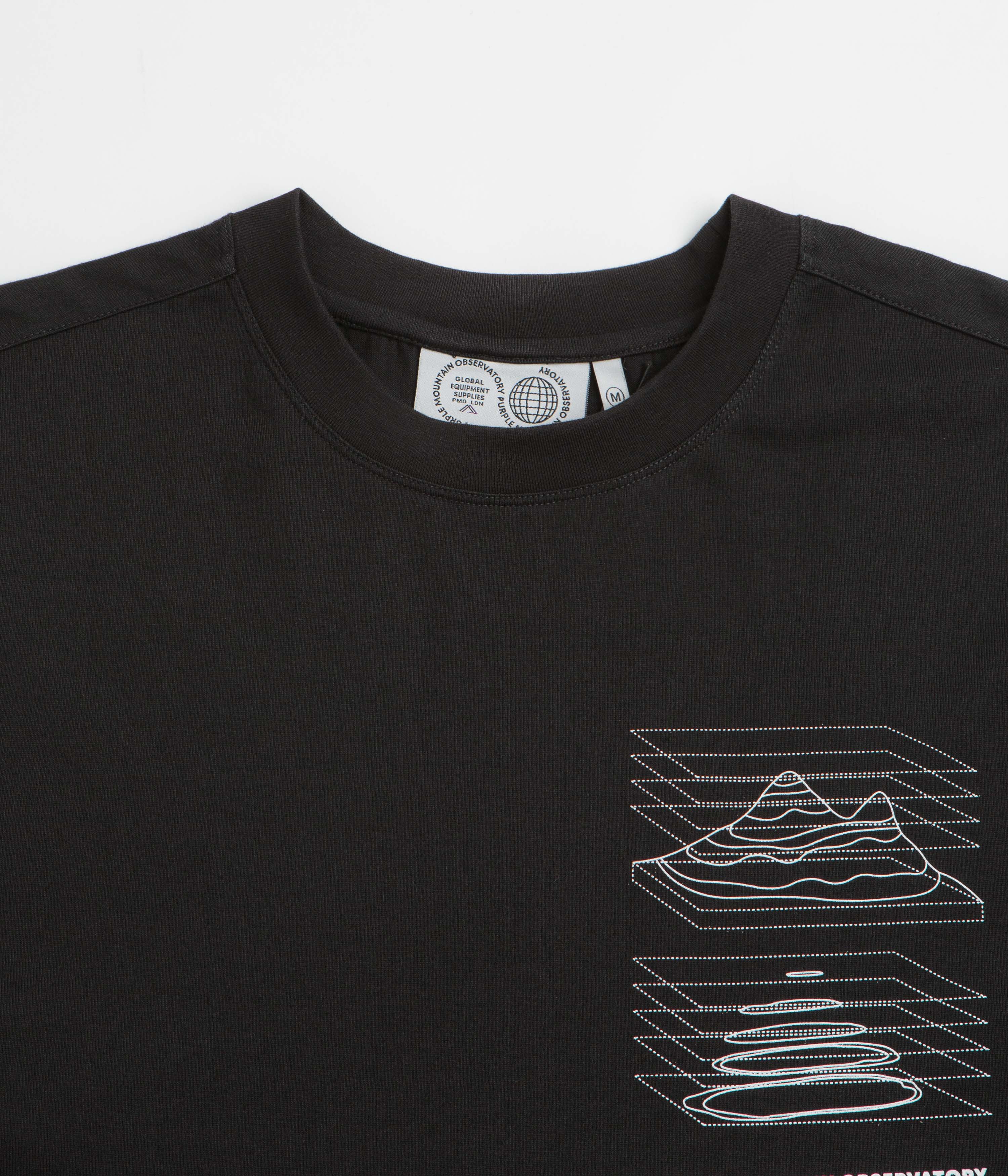 Purple Mountain Observatory Map Projections Long Sleeve T-Shirt - Black - Image 3