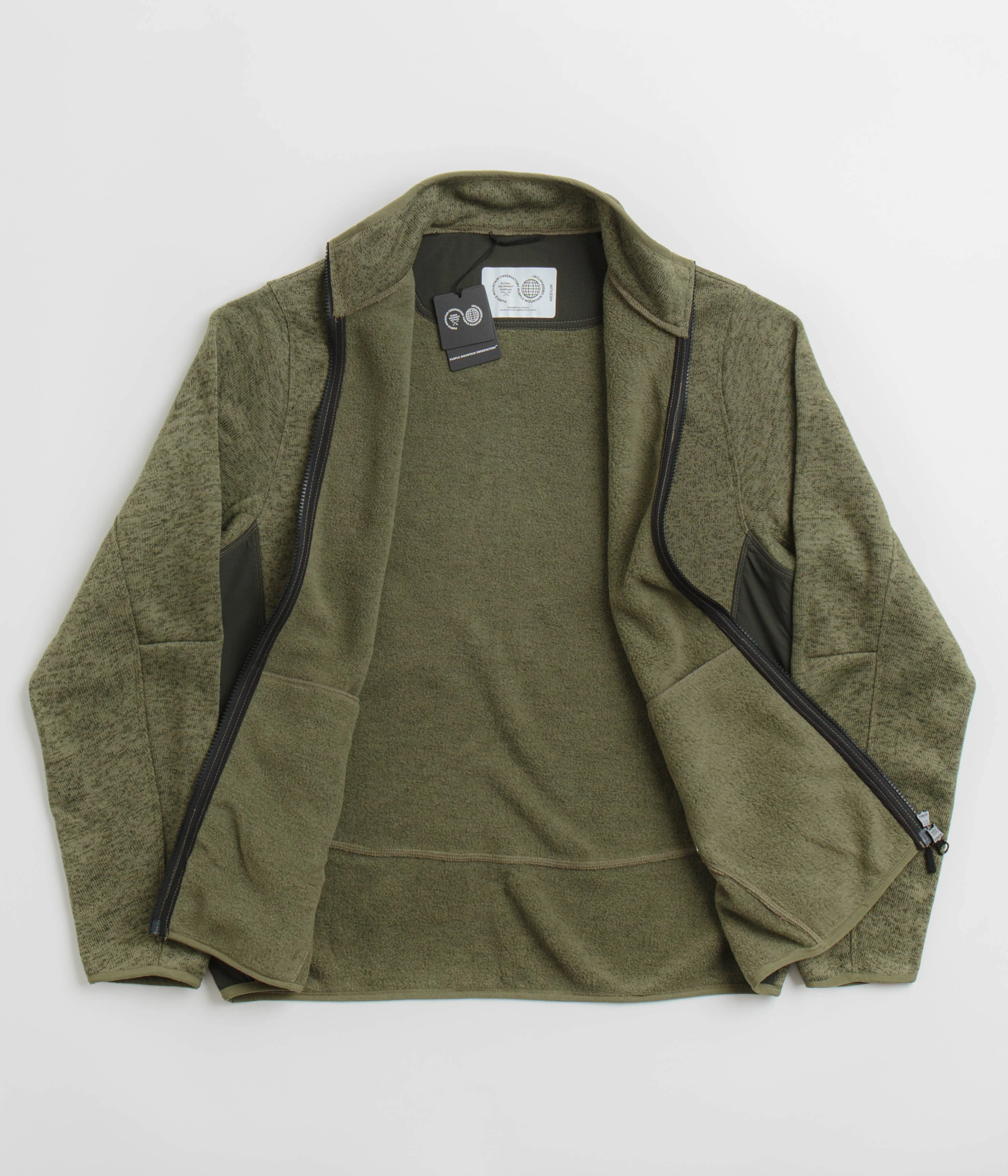 Purple Mountain Observatory Solo Fleck Fleece - Khaki - Image 2