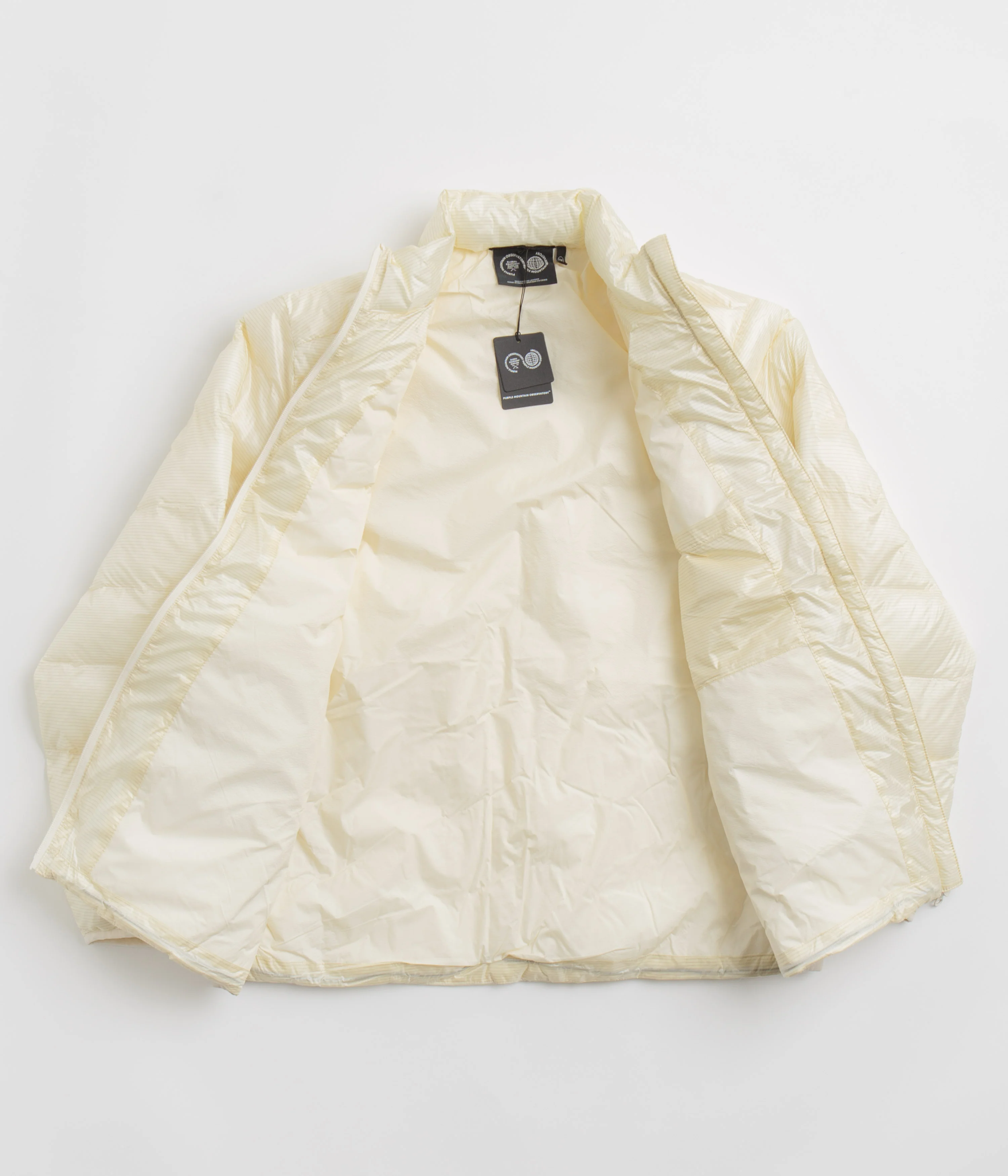 Purple Mountain Observatory Waves Light Puffer Jacket - Ecru - Image 2