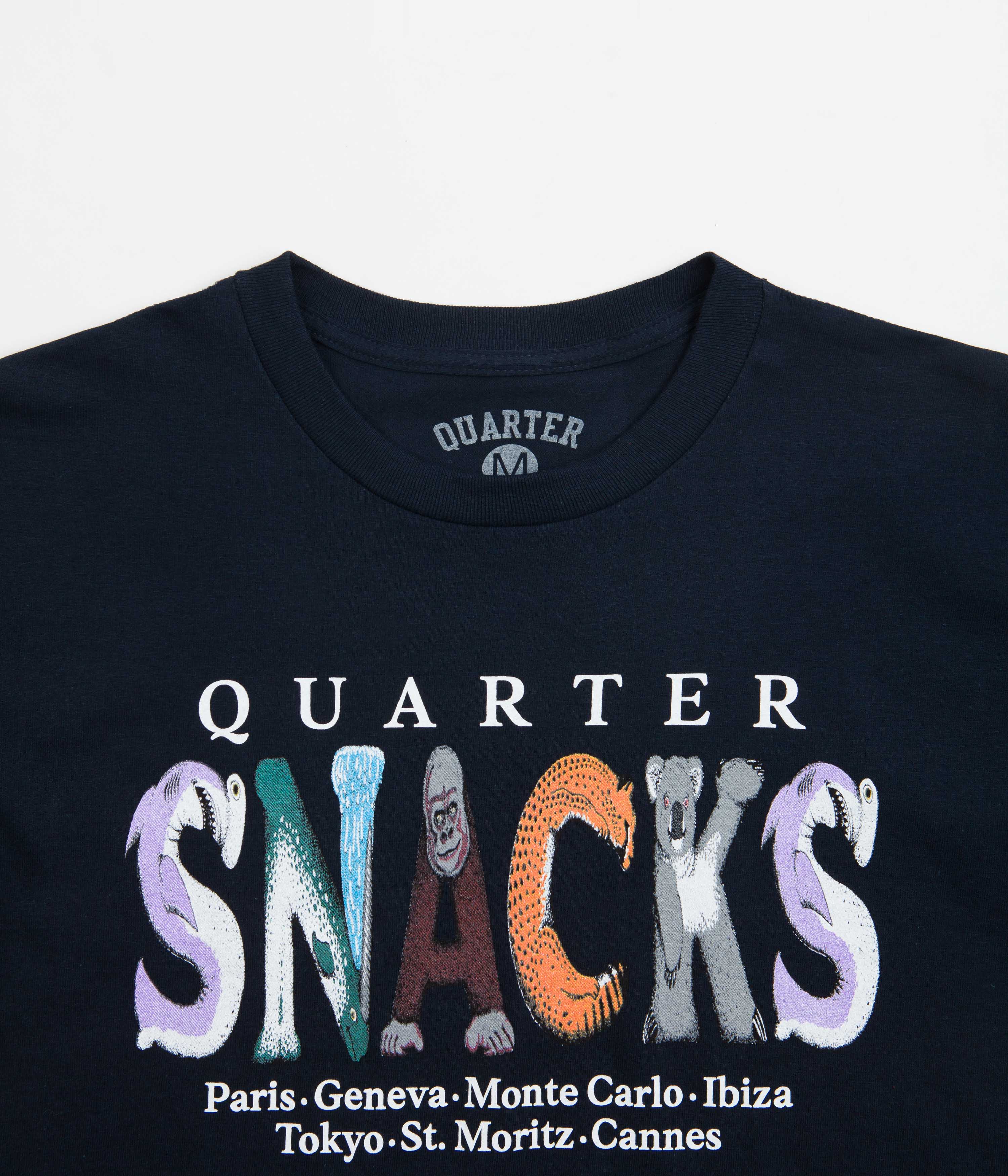 Quartersnacks Jungle Animals T-Shirt - Navy - Image 3