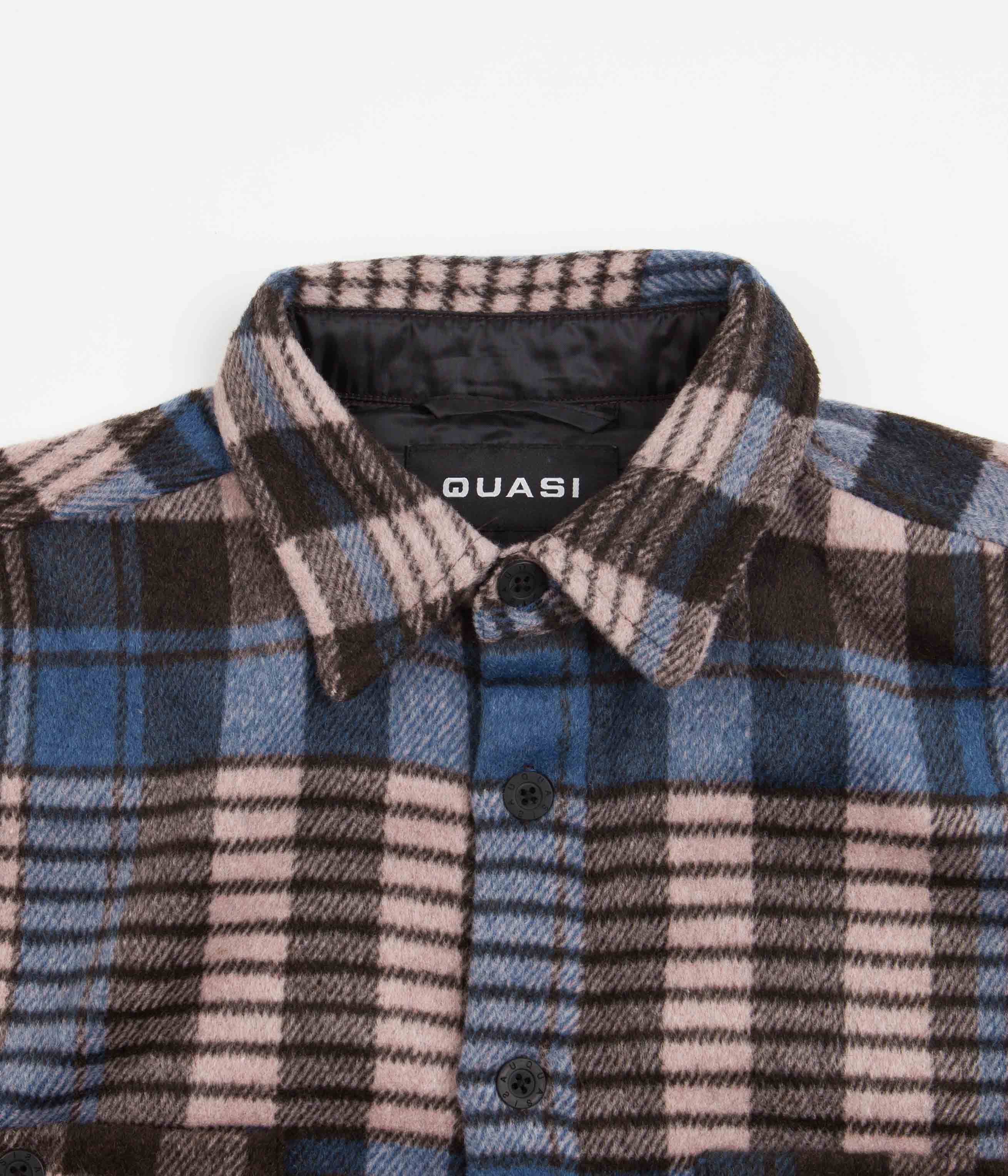 Quasi Screen Long Sleeve Flannel Shirt - Puce - Image 4