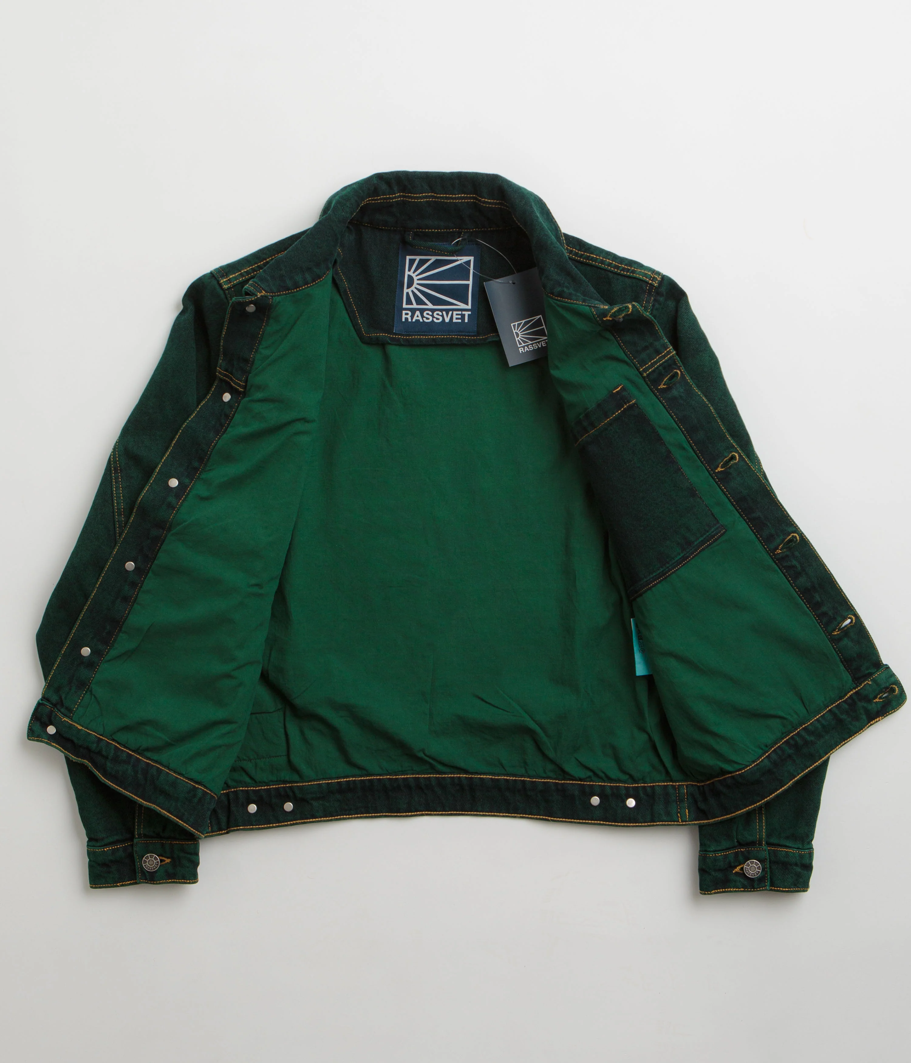 Rassvet Lined Denim Jacket - Green - Image 2