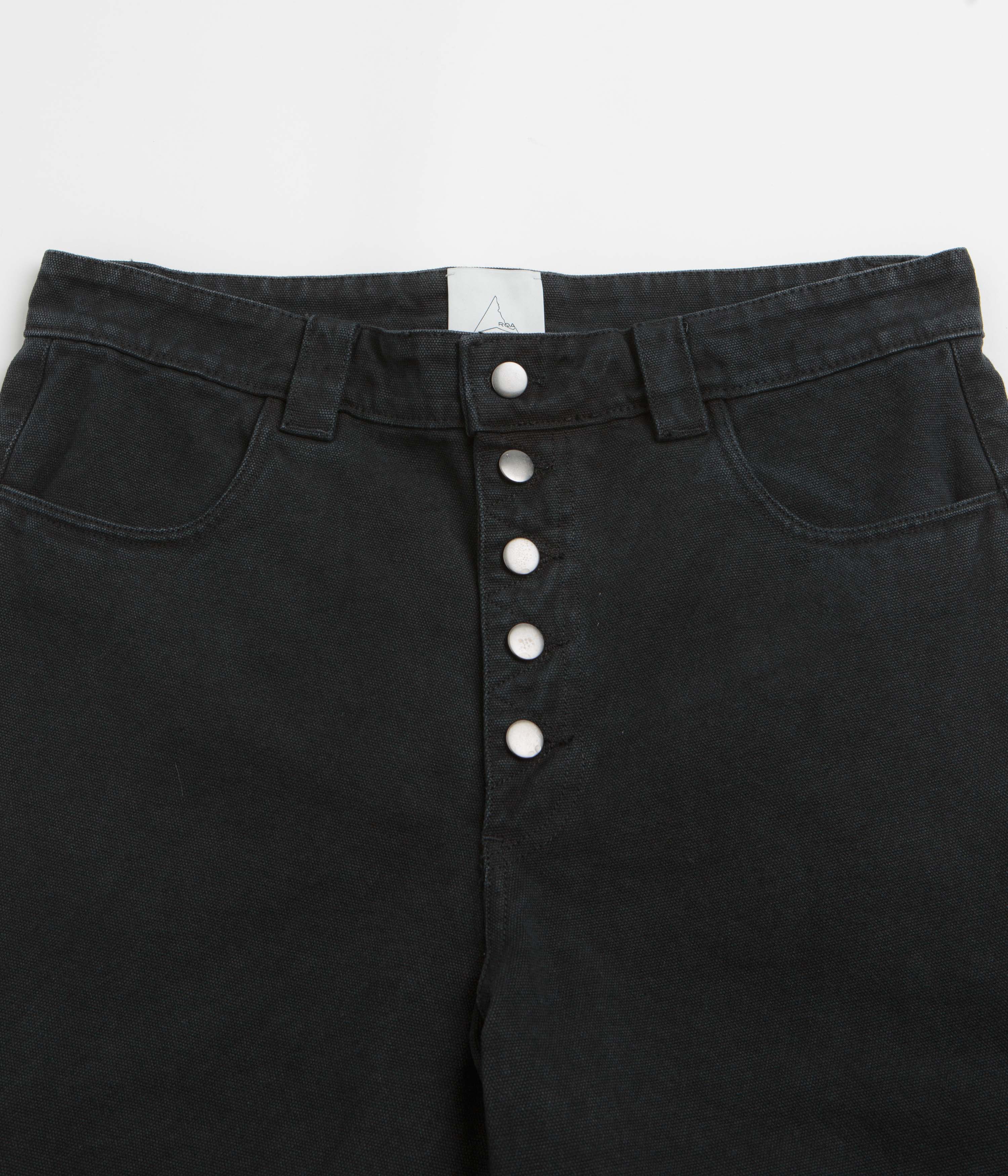 ROA Ash Canvas Shorts - Washed Black - Image 5