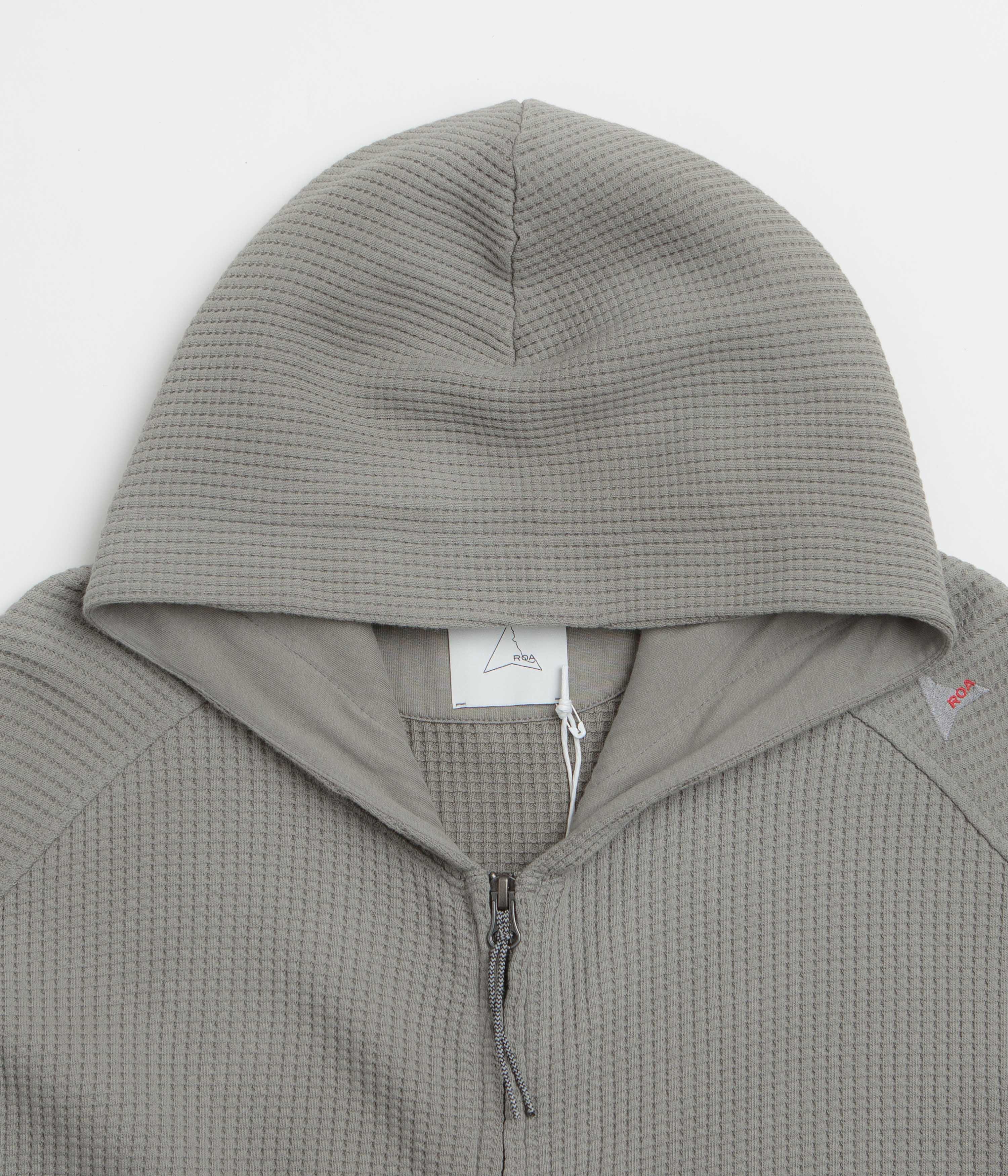 ROA Bee Sun Faded Zip Up Hoodie - Grey - Image 3