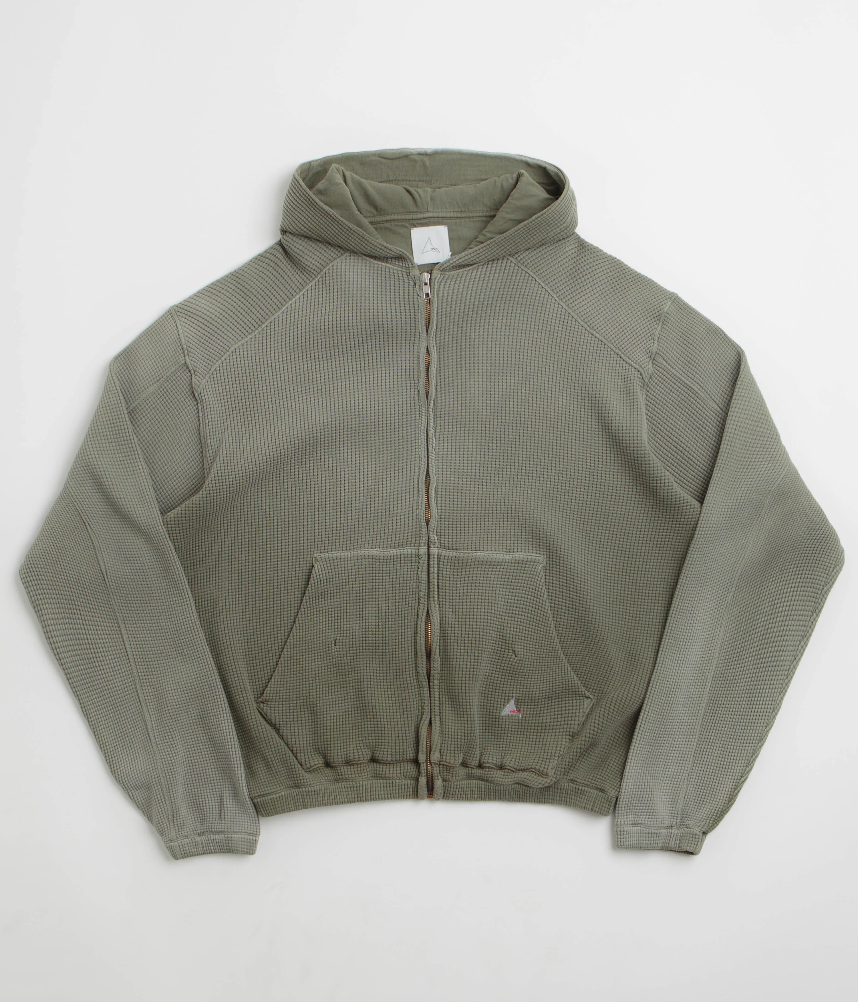 ROA Bee Sun Faded Zip Up Hoodie - Olive