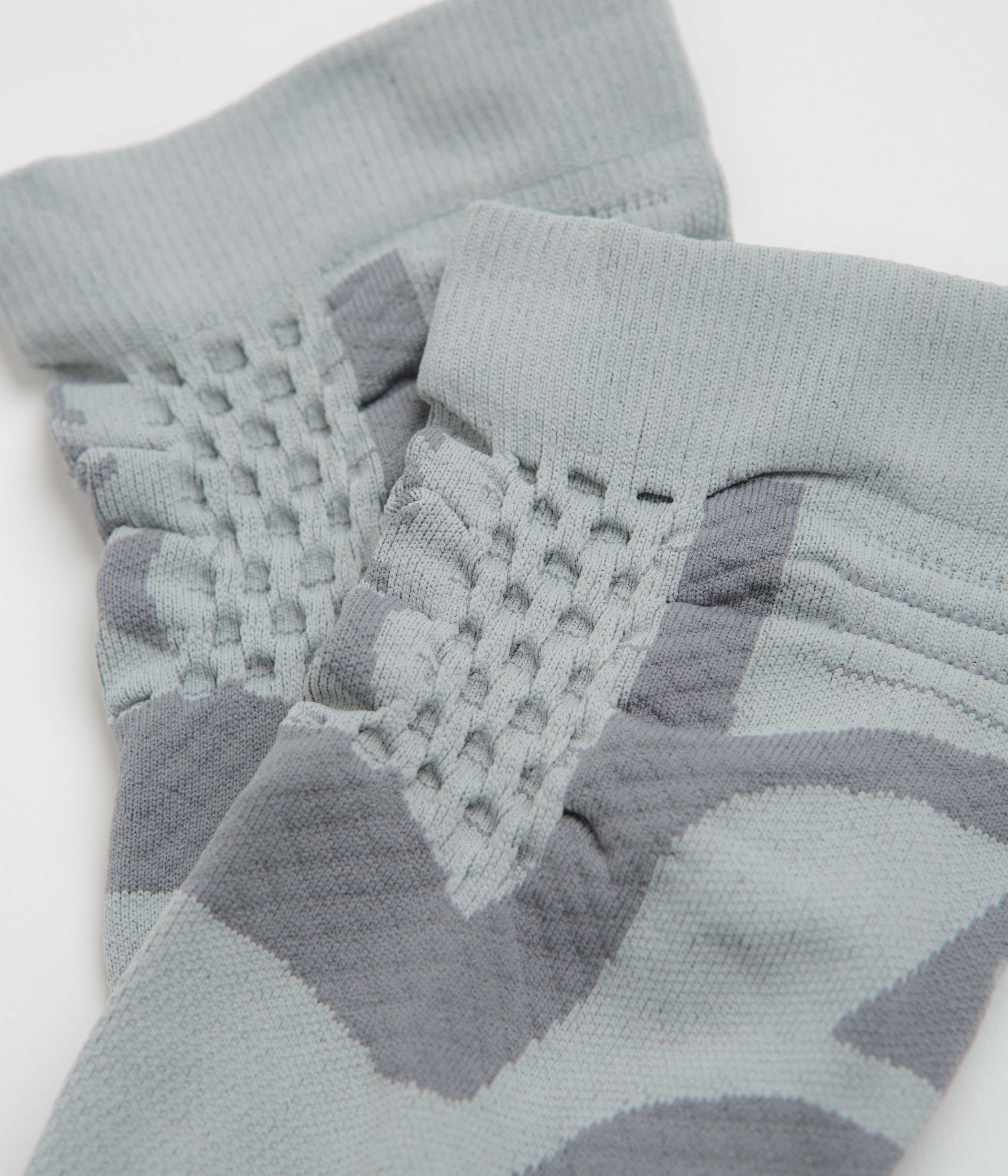 ROA Bones Logo Q-Skin Technical Crew Socks - Light Grey - Image 2