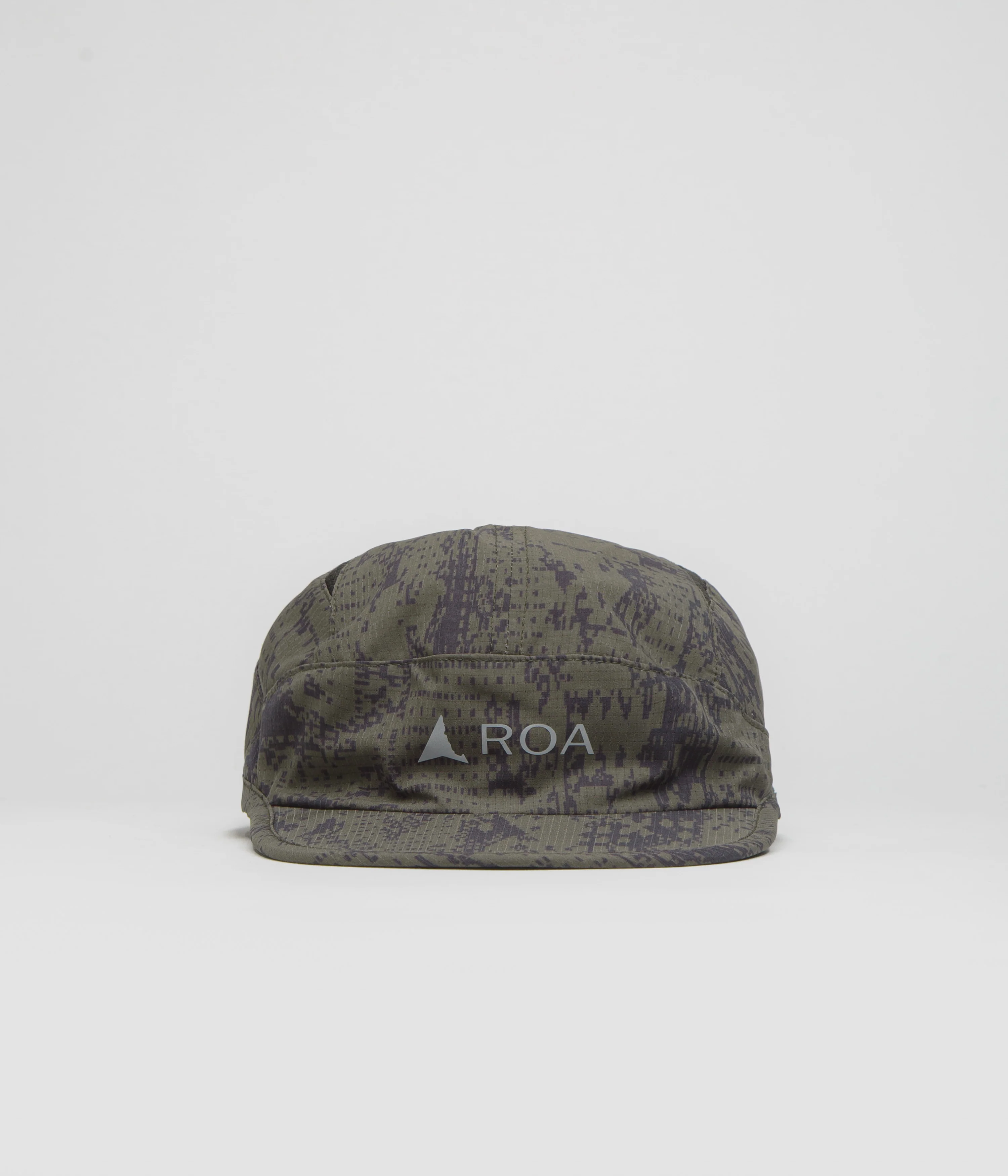 ROA Bri Melted Print Open Weave Cap - Dark Olive - Image 2