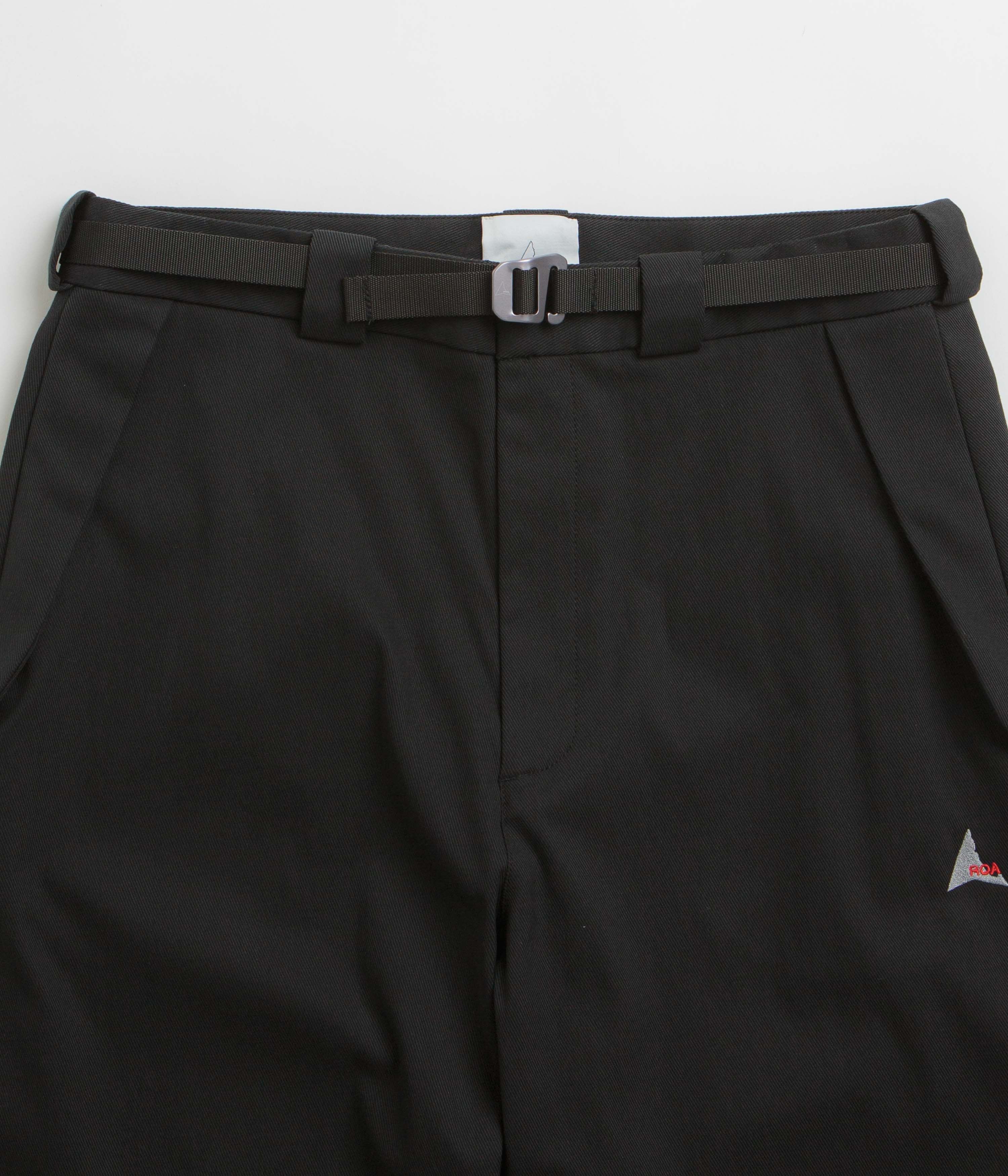 ROA Buckle Chino Trousers - Black - Image 4