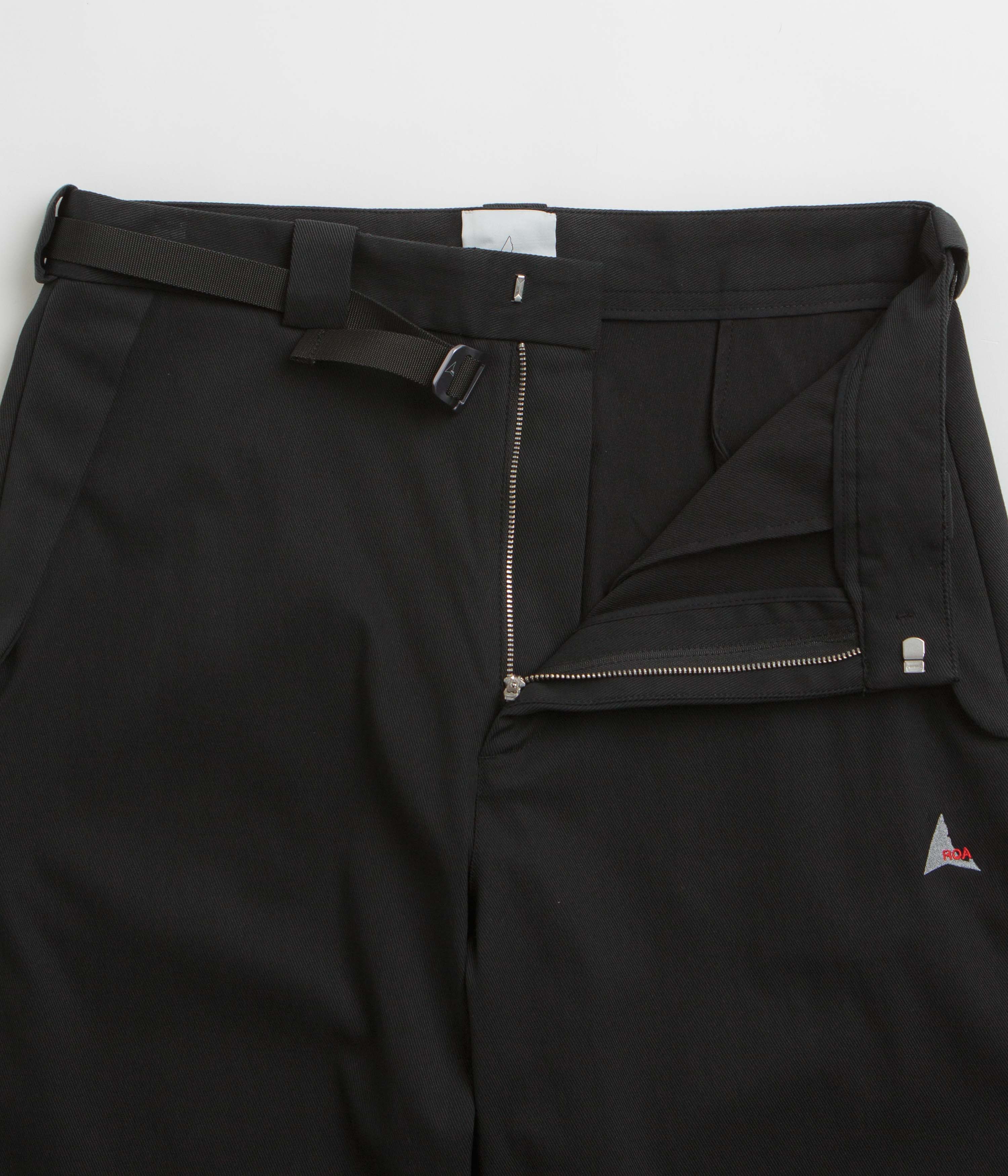 ROA Buckle Chino Trousers - Black - Image 5