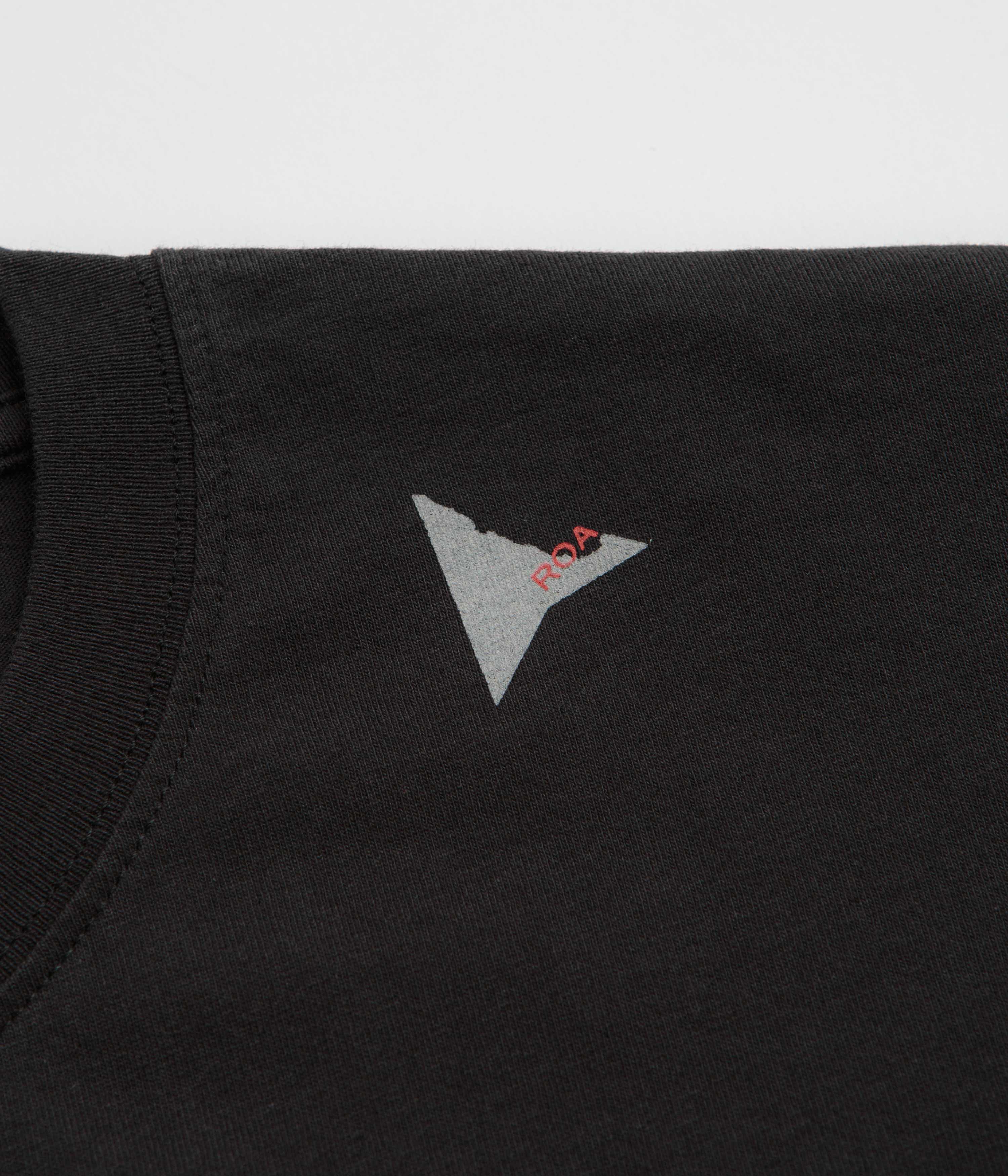 ROA Logo T-Shirt - Washed Black - Image 3