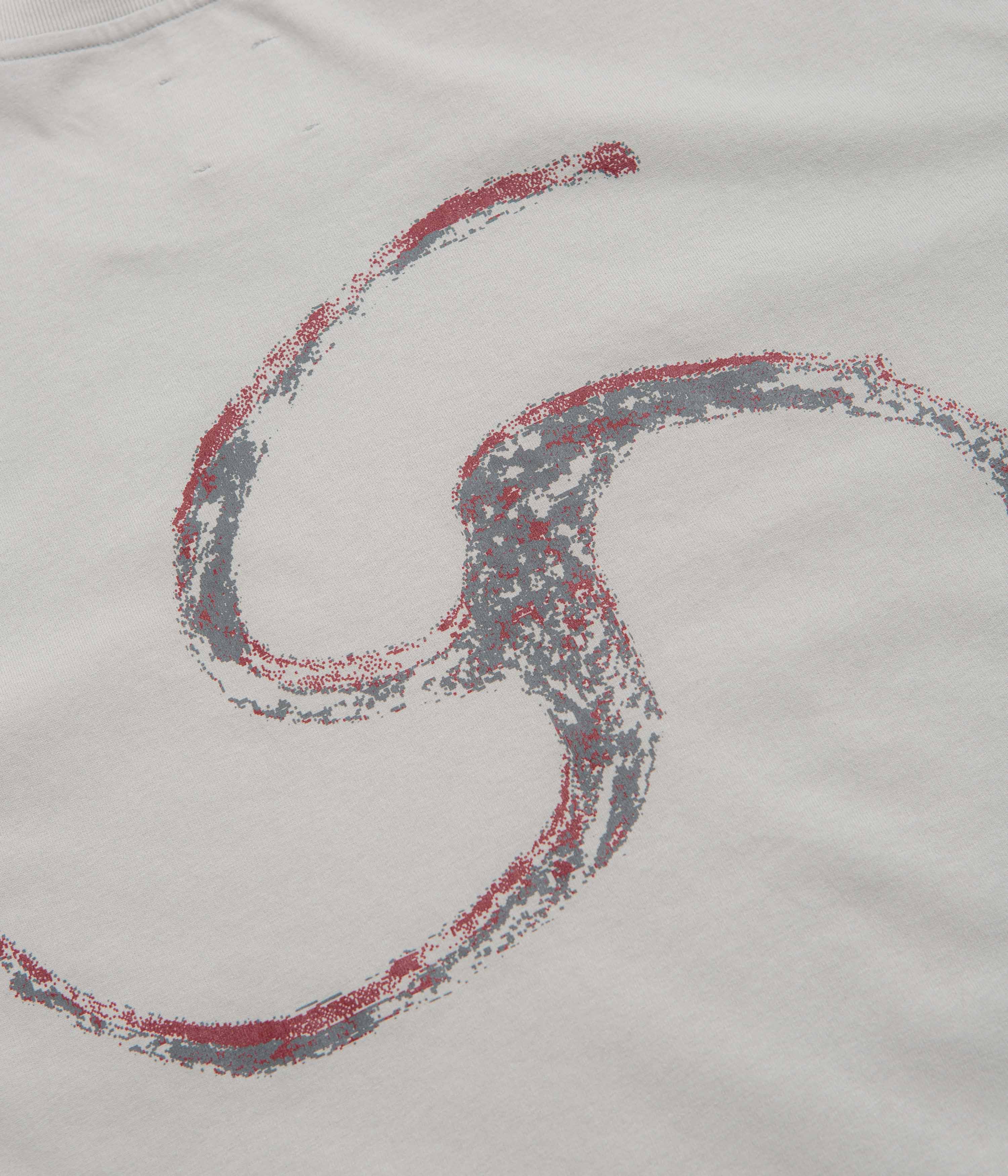 ROA Sticks Stitch T-Shirt - Light Grey - Image 5