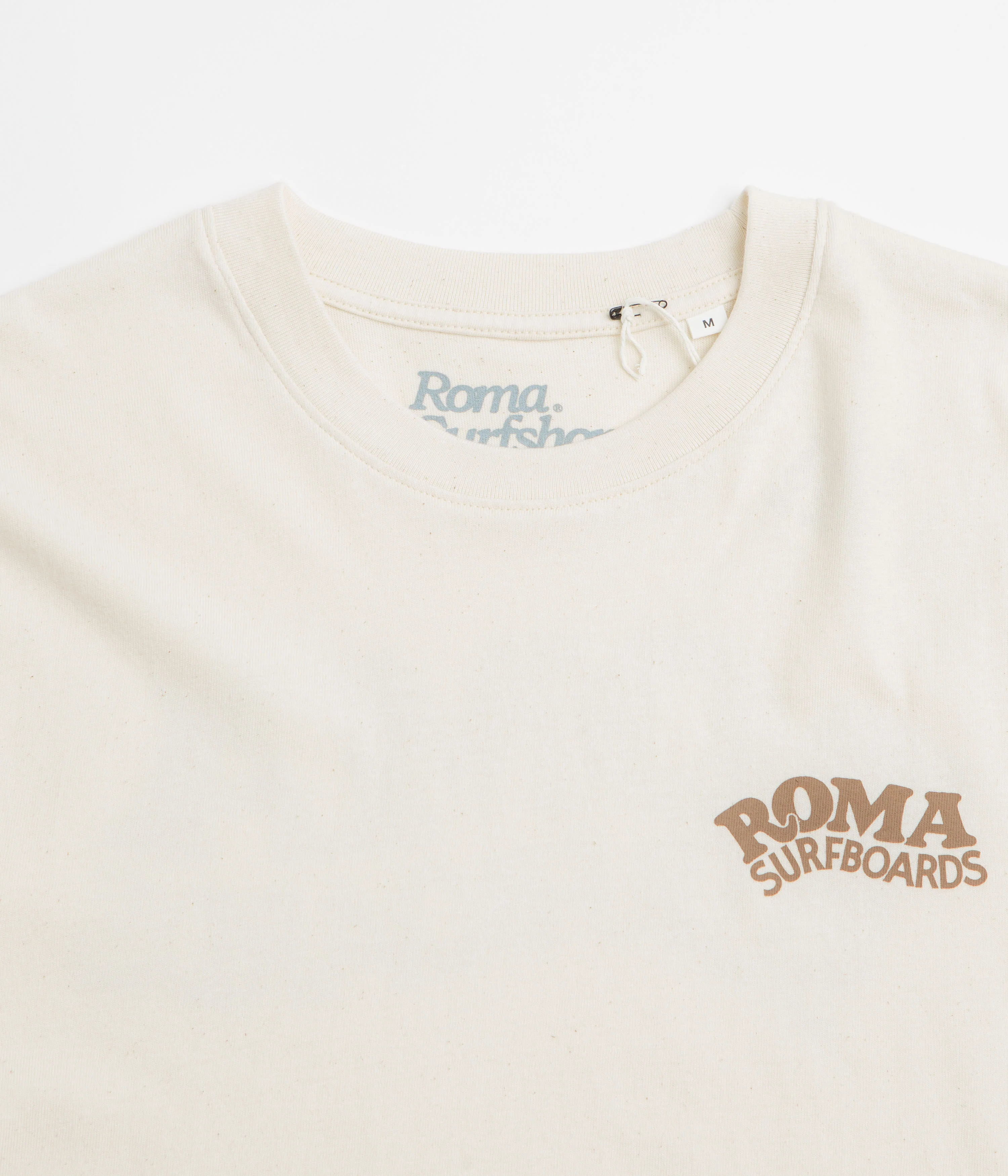 Roma Surfboards T-Shirt - Raw / Brown - Image 3