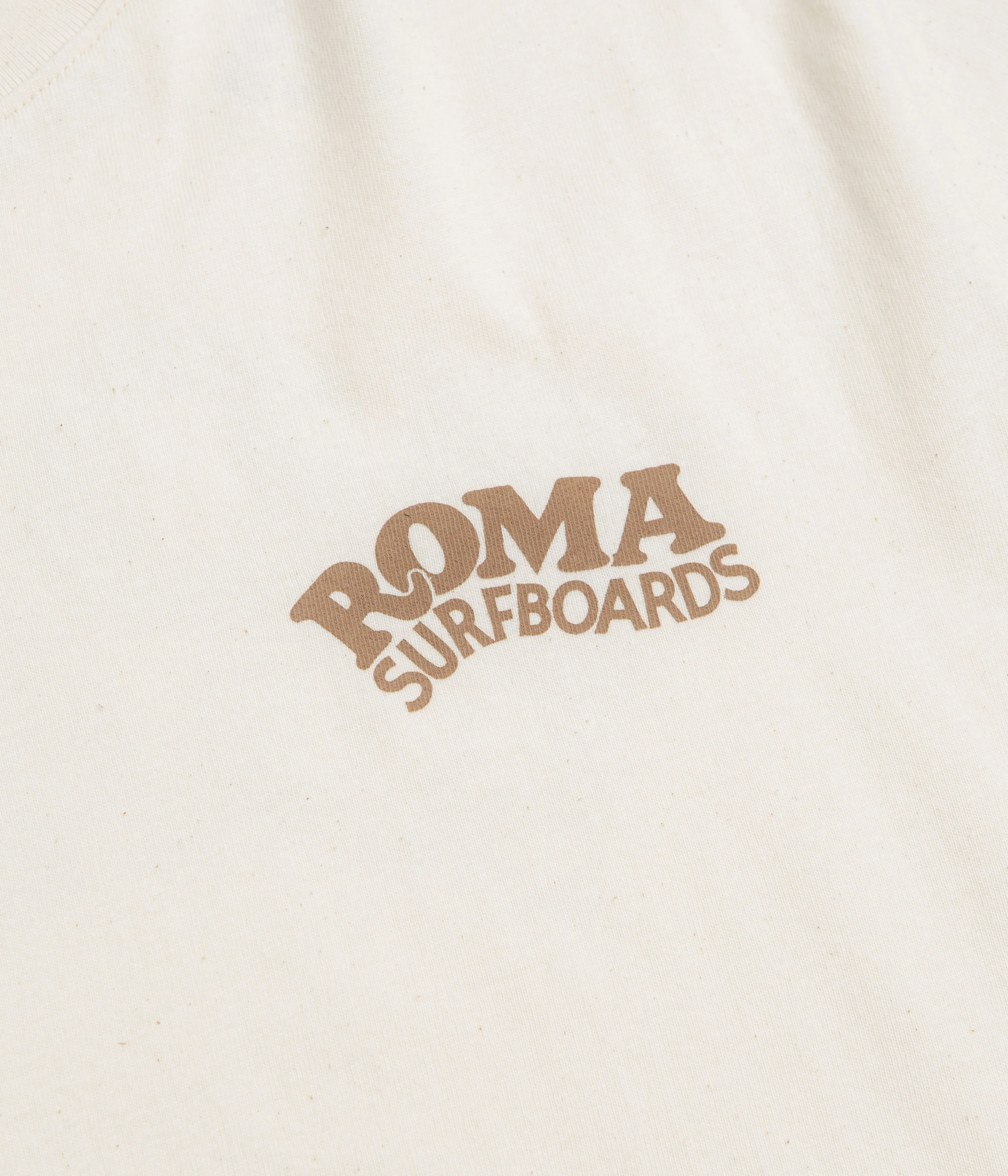 Roma Surfboards T-Shirt - Raw / Brown - Image 5