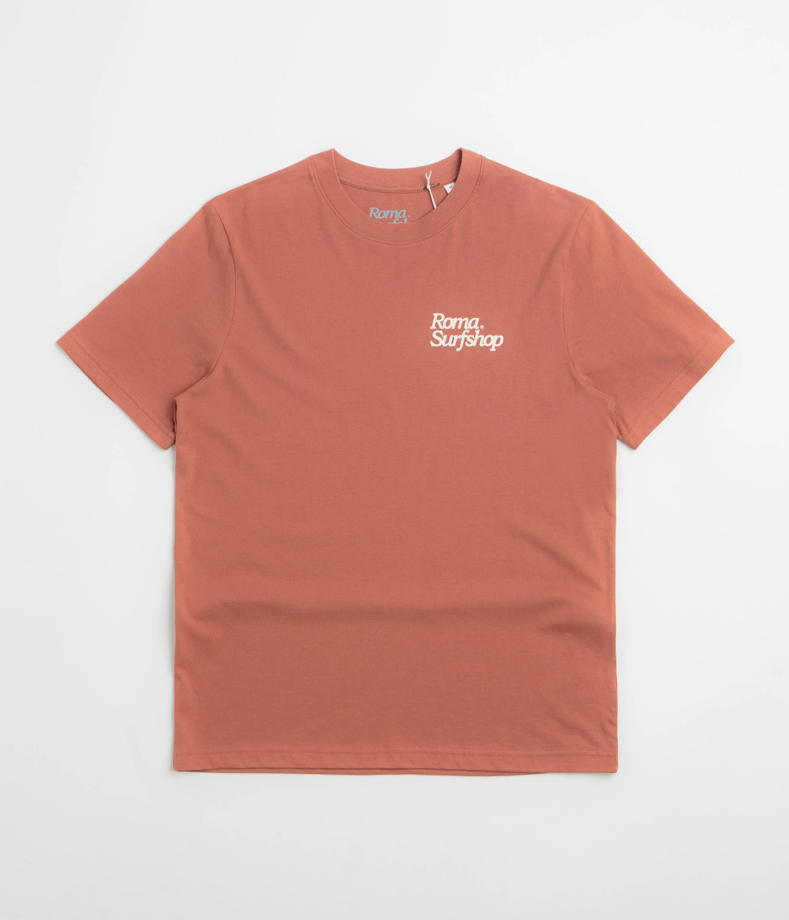 Roma Surfshop T-Shirt - Brick / Cream - Image 2