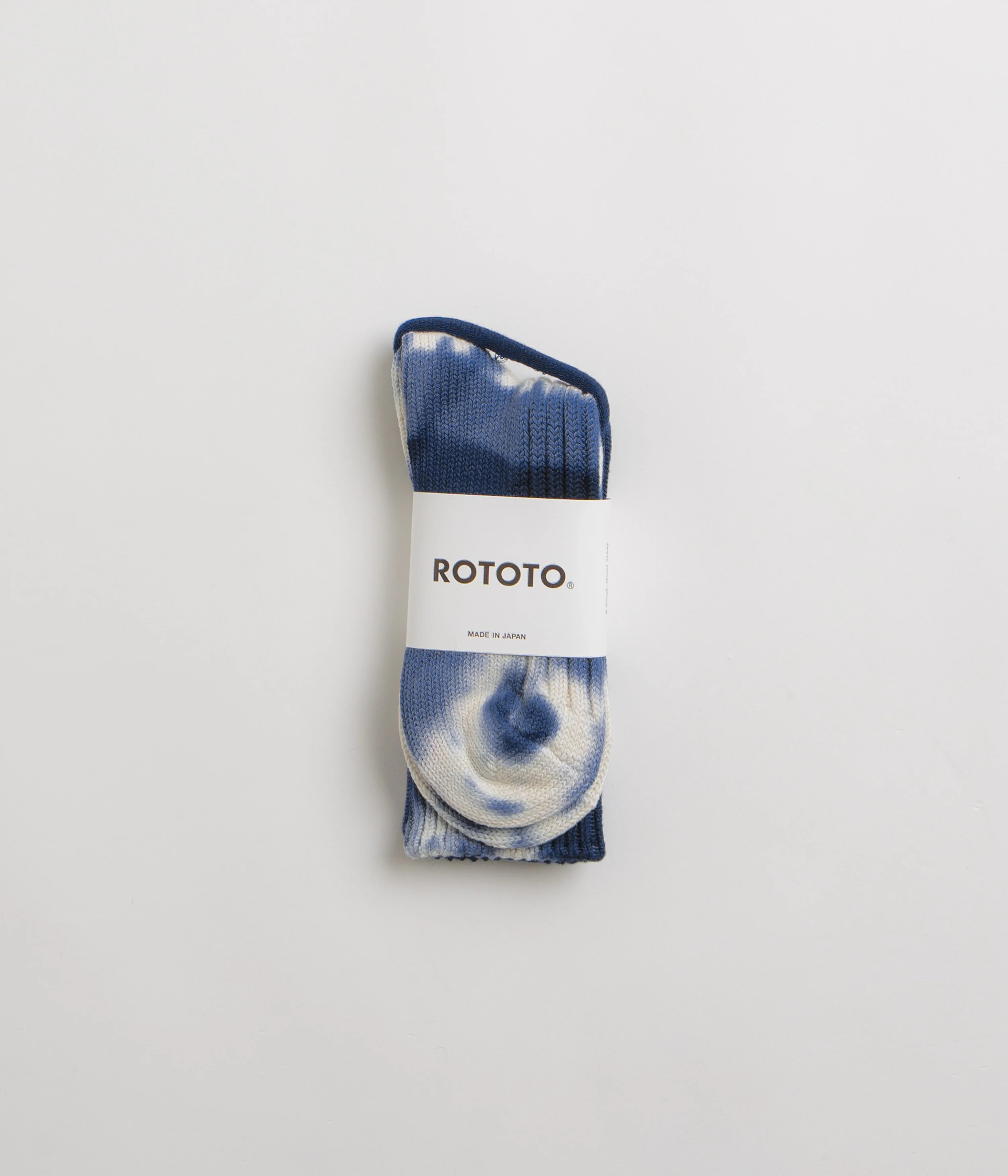 RoToTo Chunky Ribbed Socks - Navy / Blue - Image 3