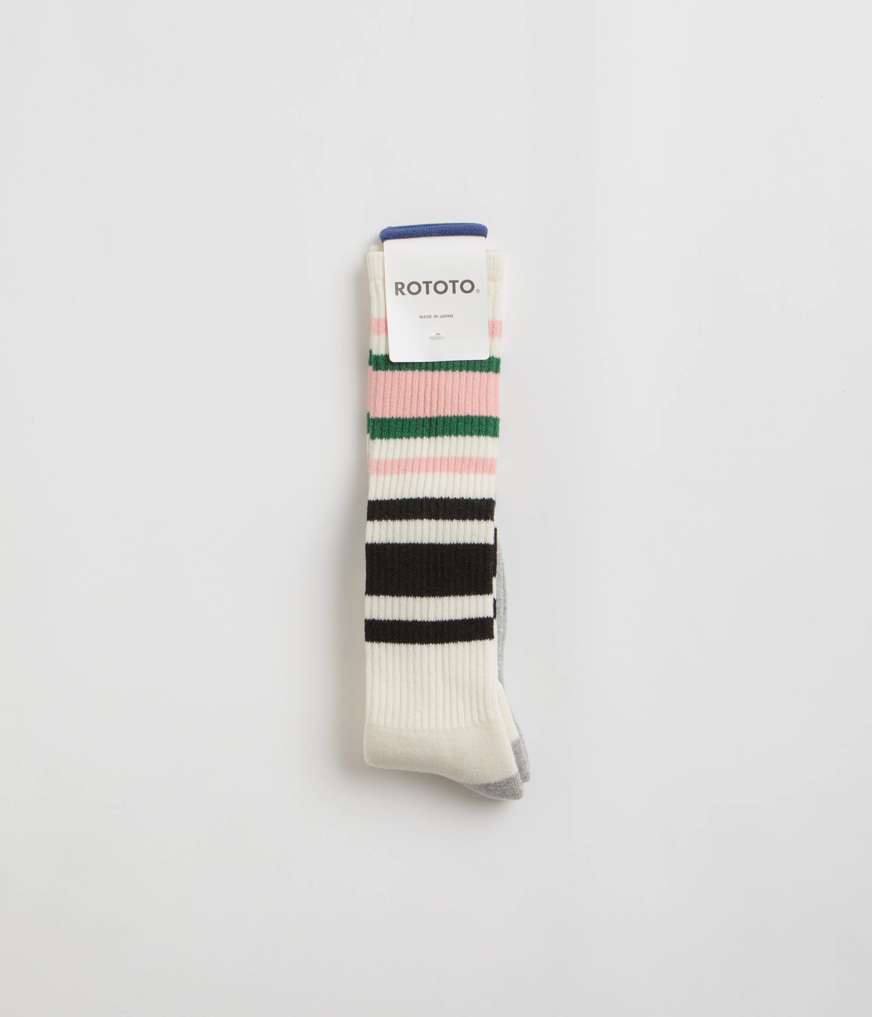 RoToTo Multi Oldschool Socks - Pink / Green - Image 3