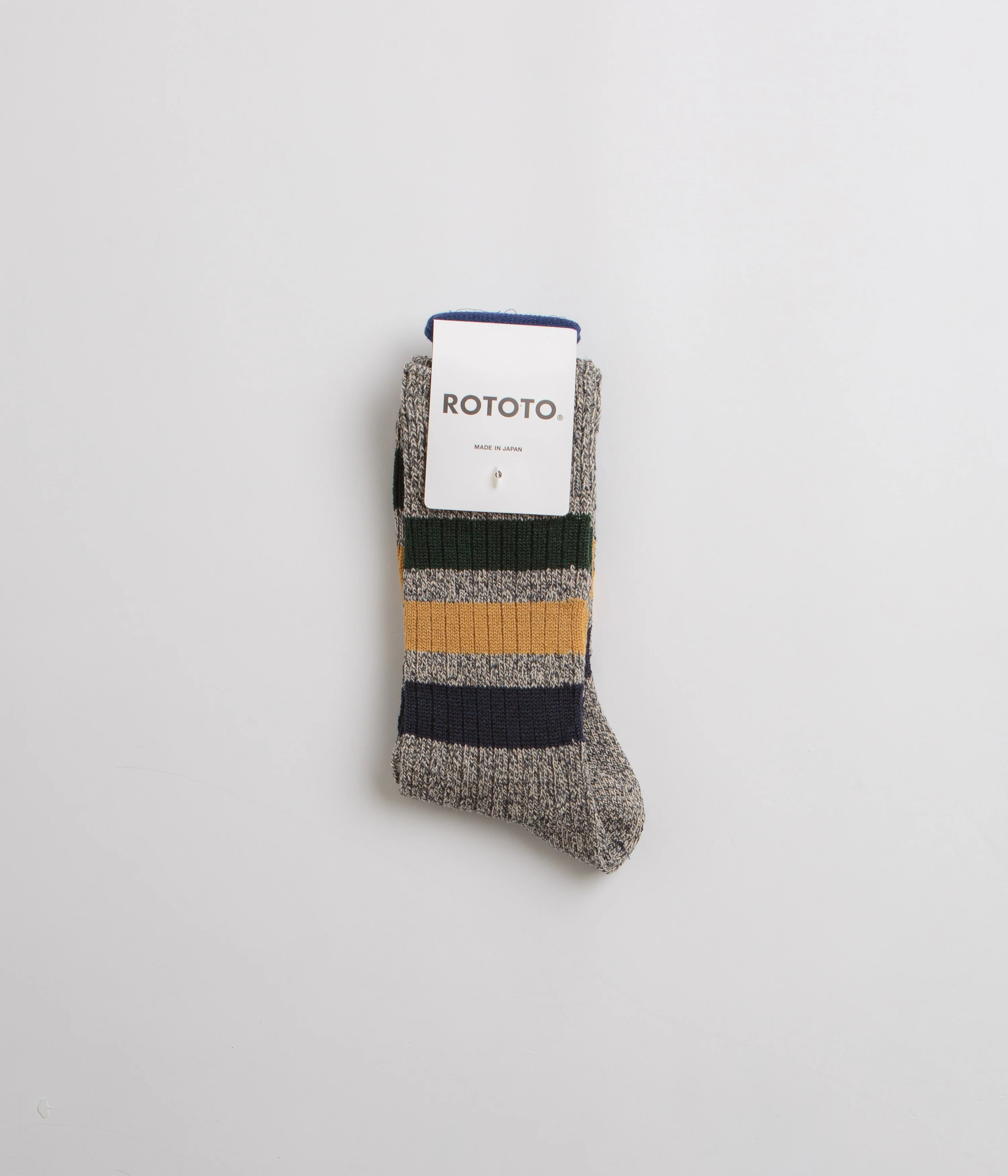 RoToTo Park Stripe Socks - Dark Grey - Image 3