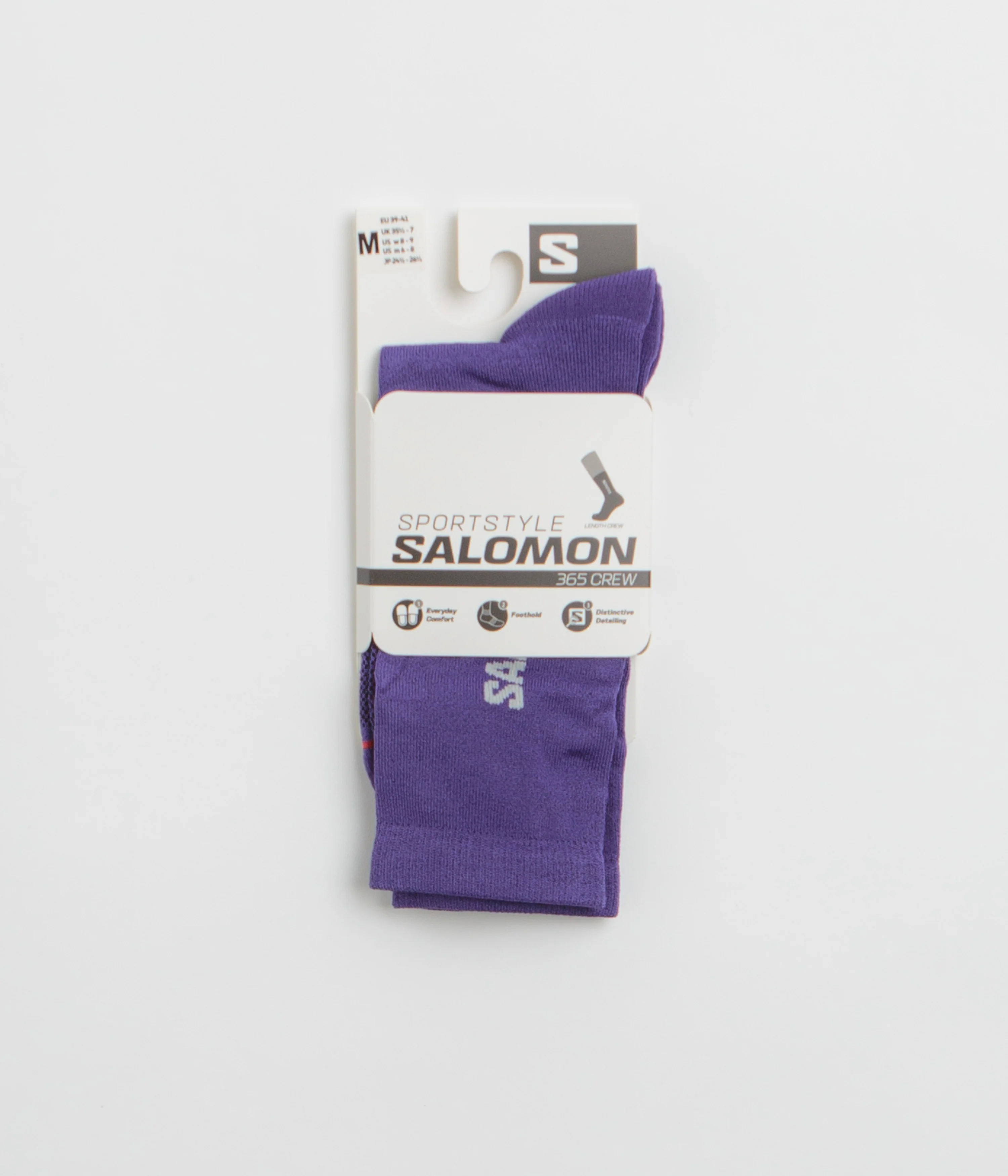 Salomon 365 Crew Socks - Deep Blue / Lava Falls - Image 3