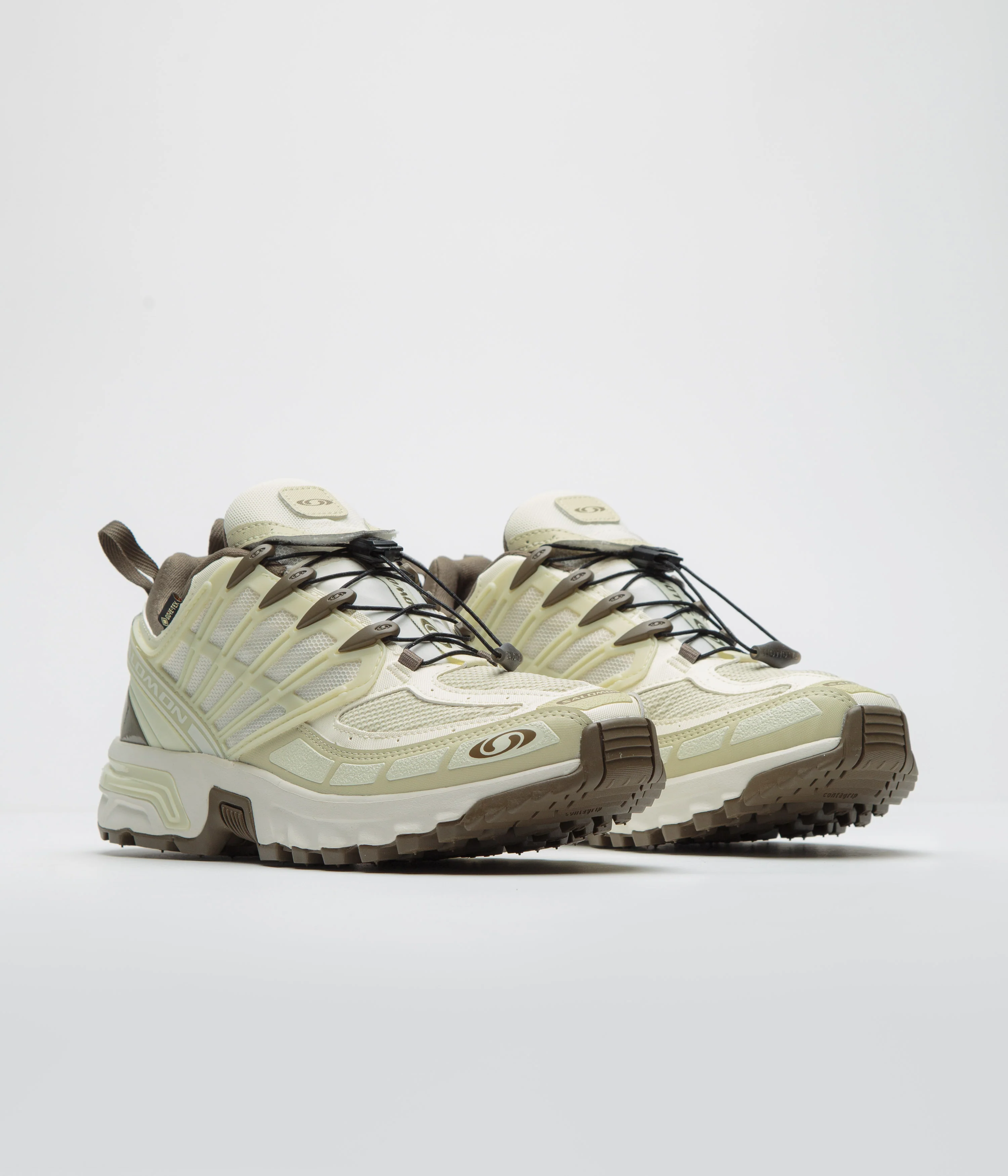 Salomon ACS Pro GTX Shoes - Vanilla Ice / Green Haze / Stone Gray - Image 3