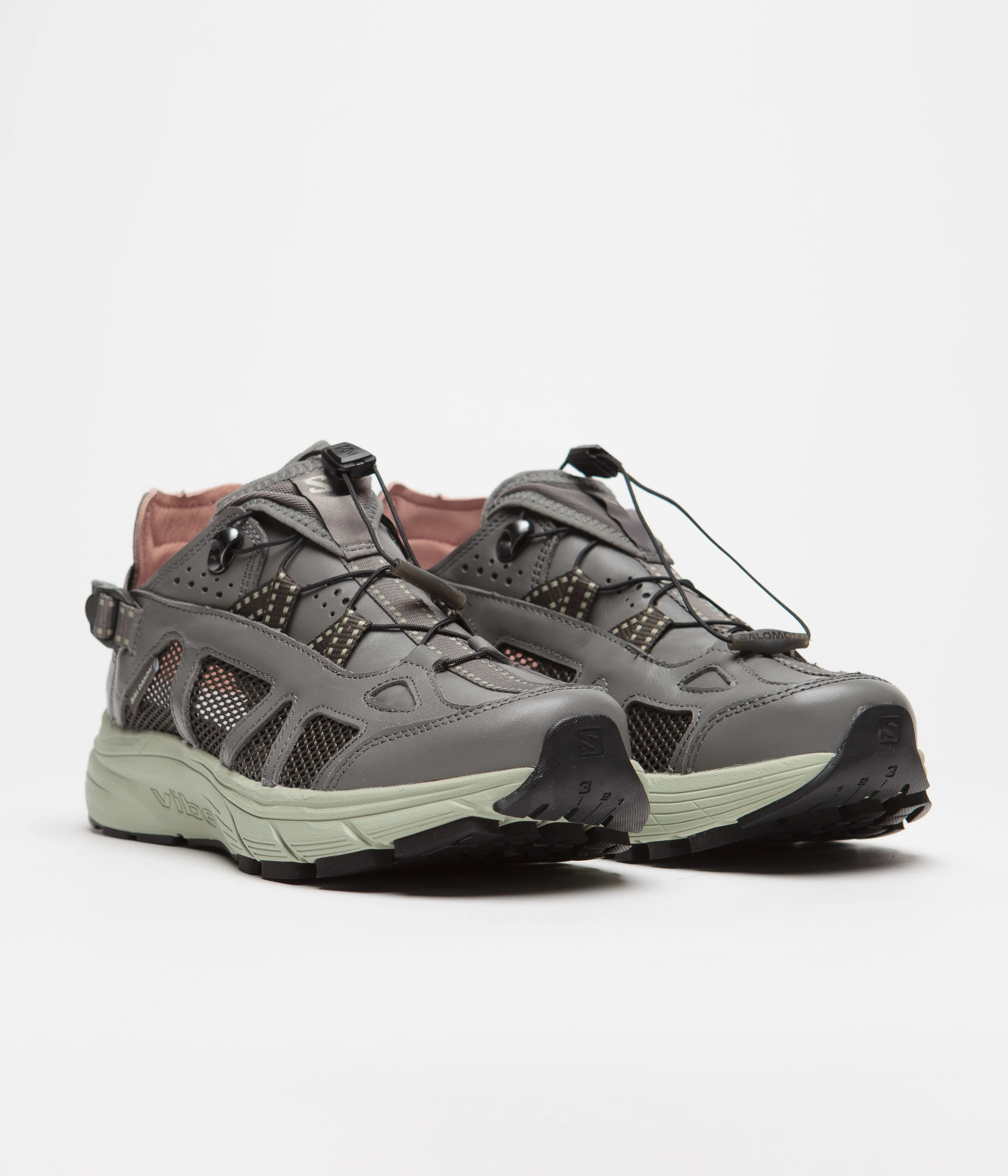 Salomon Techsonic LTR Shoes - Pewter / Desert Sage / Beluga - Image 2
