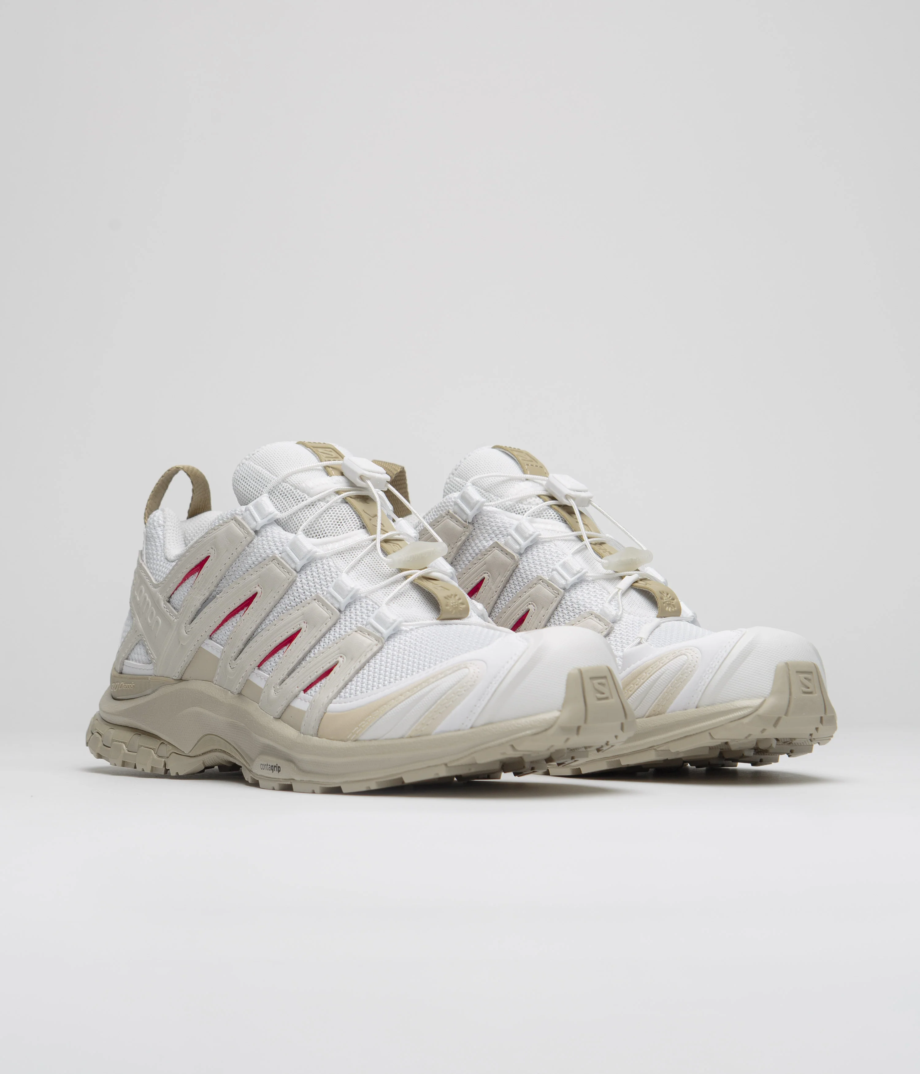 Salomon XA Pro 3D La Yaute Shoes - White / White Pepper / High Risk Red - Image 2