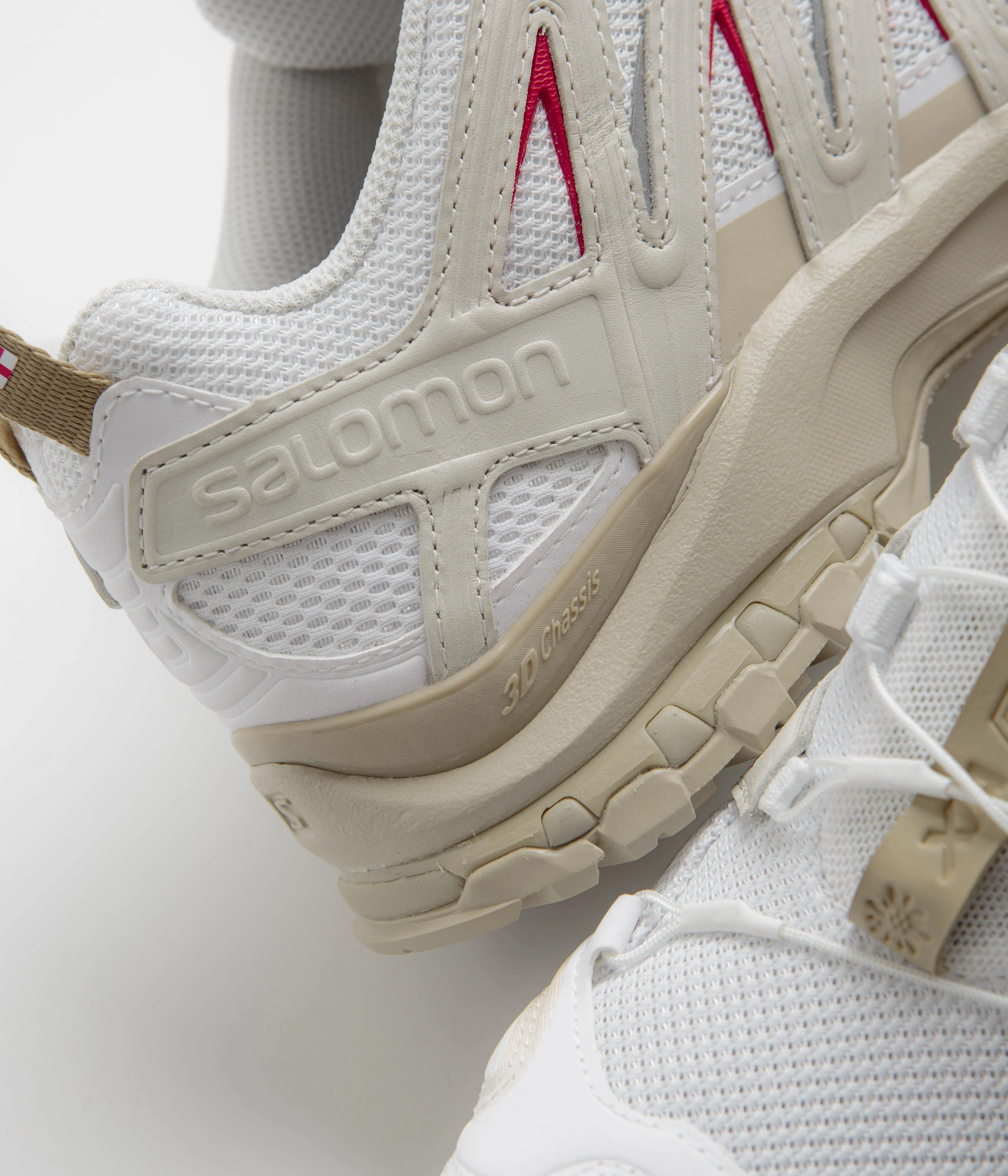 Salomon XA Pro 3D La Yaute Shoes - White / White Pepper / High Risk Red - Image 3