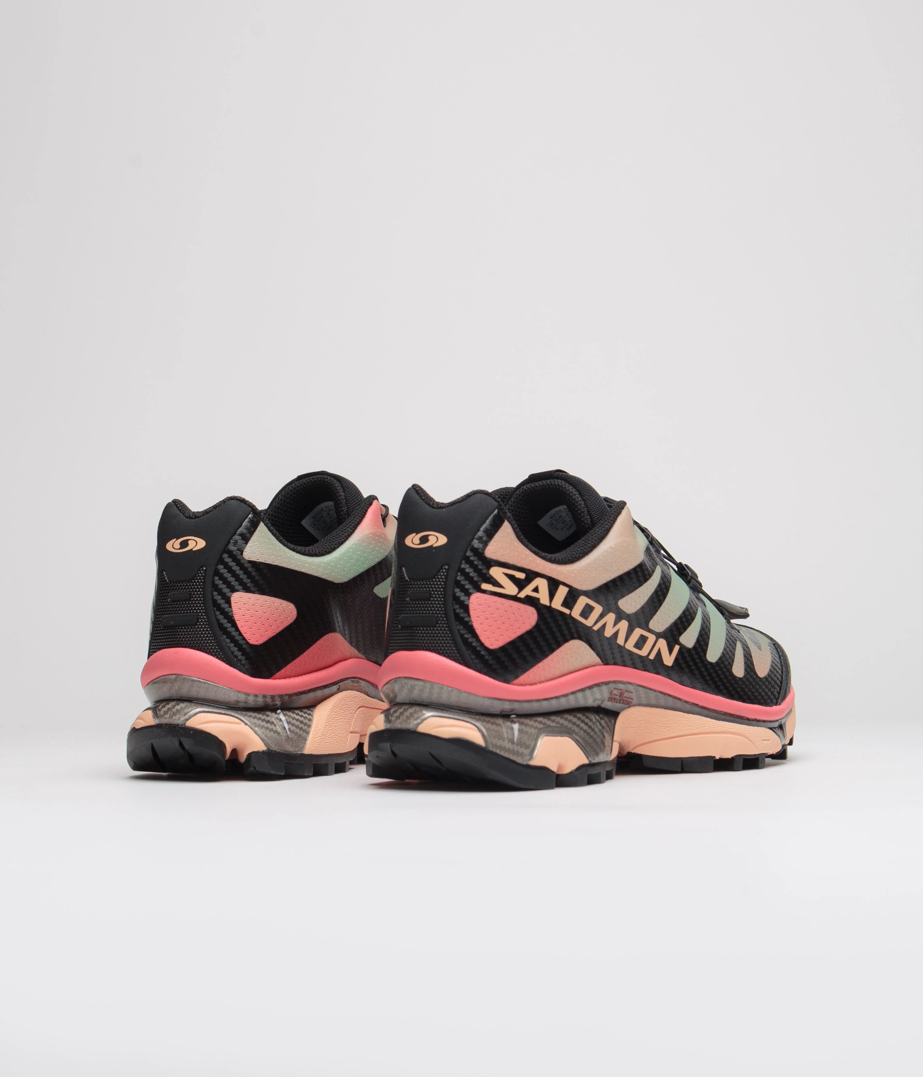 Salomon XT-4 OG Aurora Borealis Shoes - Black / Prairie Sunset / Sugar Coral - Image 4