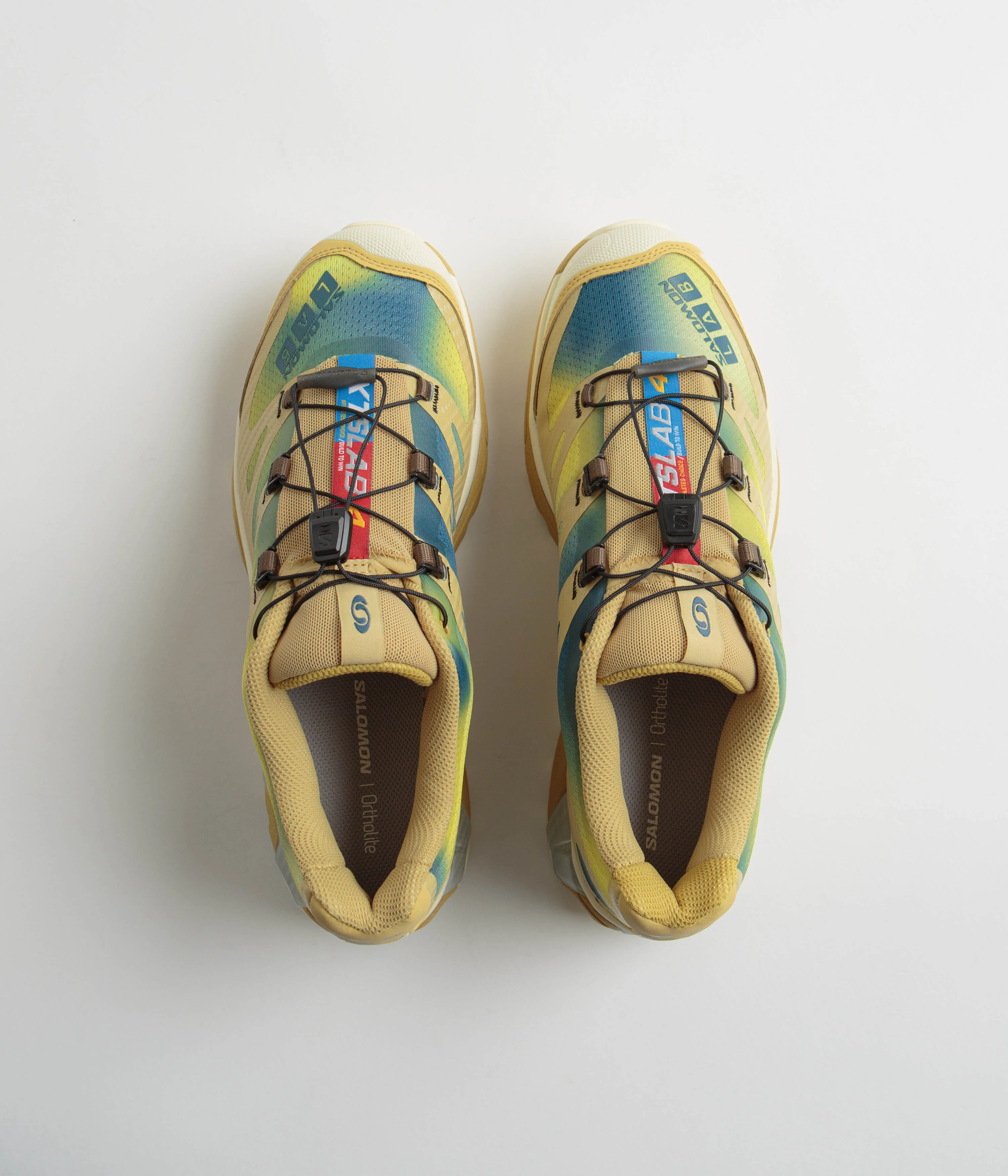 Salomon XT-4 OG Aurora Borealis Shoes - Southern Moss / Transparent Yellow / Deep Dive - Image 7