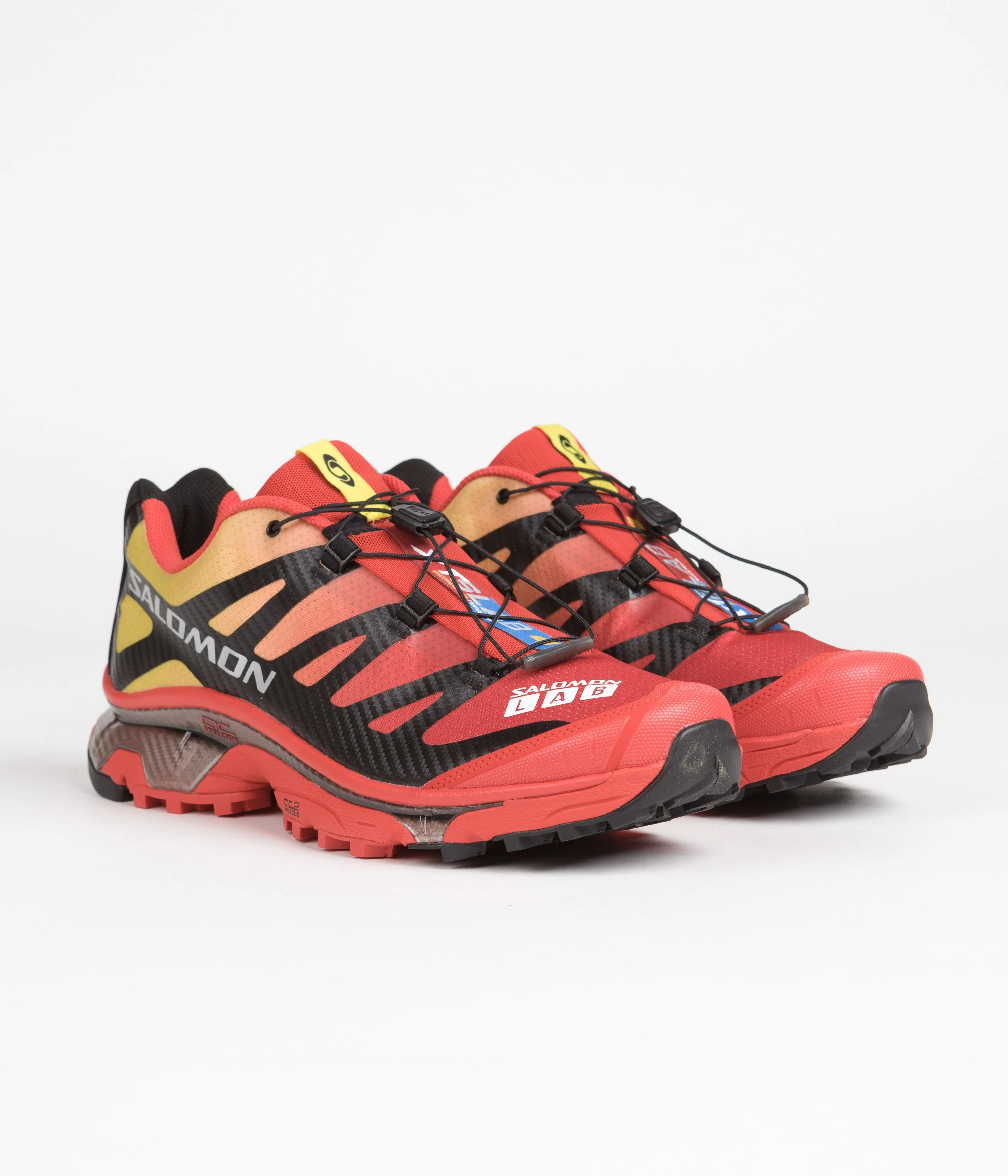 Salomon XT-4 OG Shoes - Fiery Red / Black / Empire Yellow - Image 2