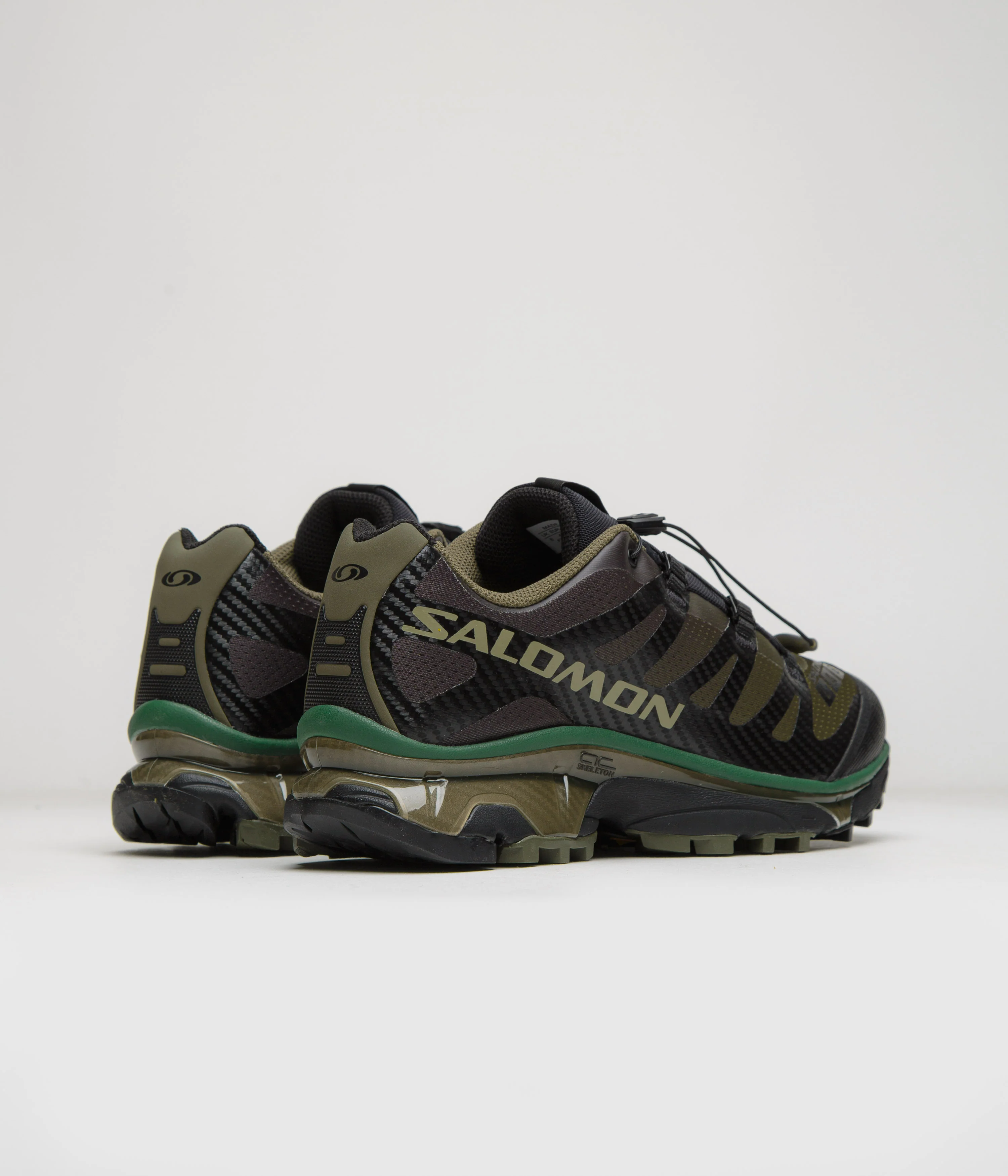 Salomon XT-4 OG Shoes - Olive Night / Black / Aloe - Image 3