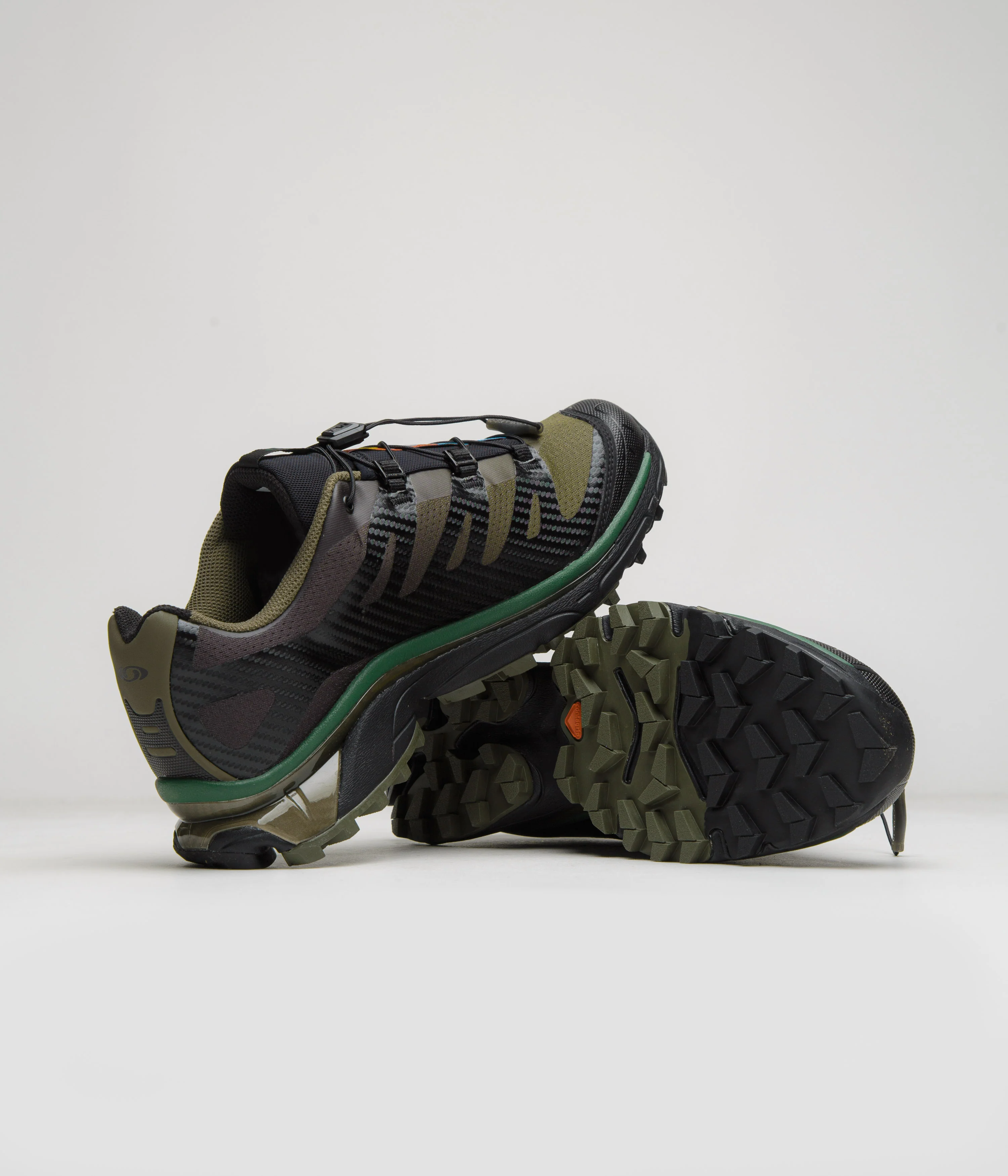 Salomon XT-4 OG Shoes - Olive Night / Black / Aloe - Image 4