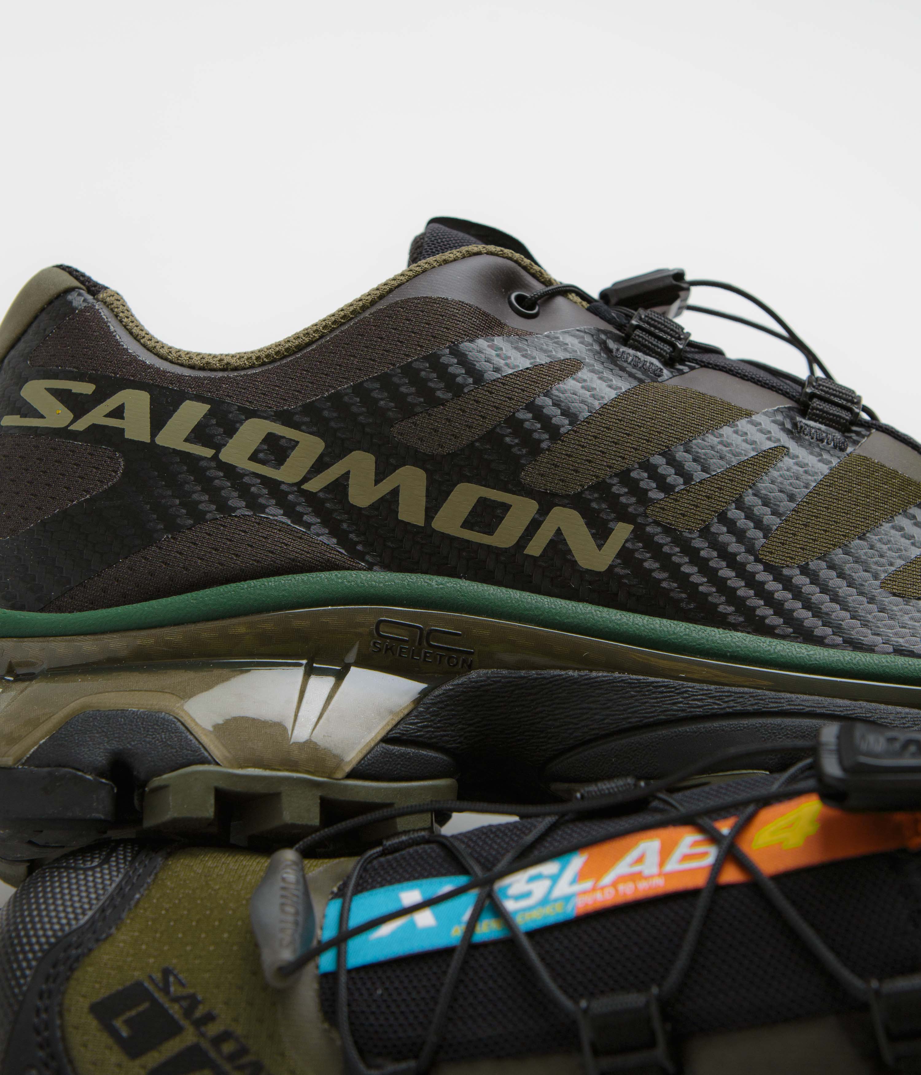 Salomon XT-4 OG Shoes - Olive Night / Black / Aloe - Image 7