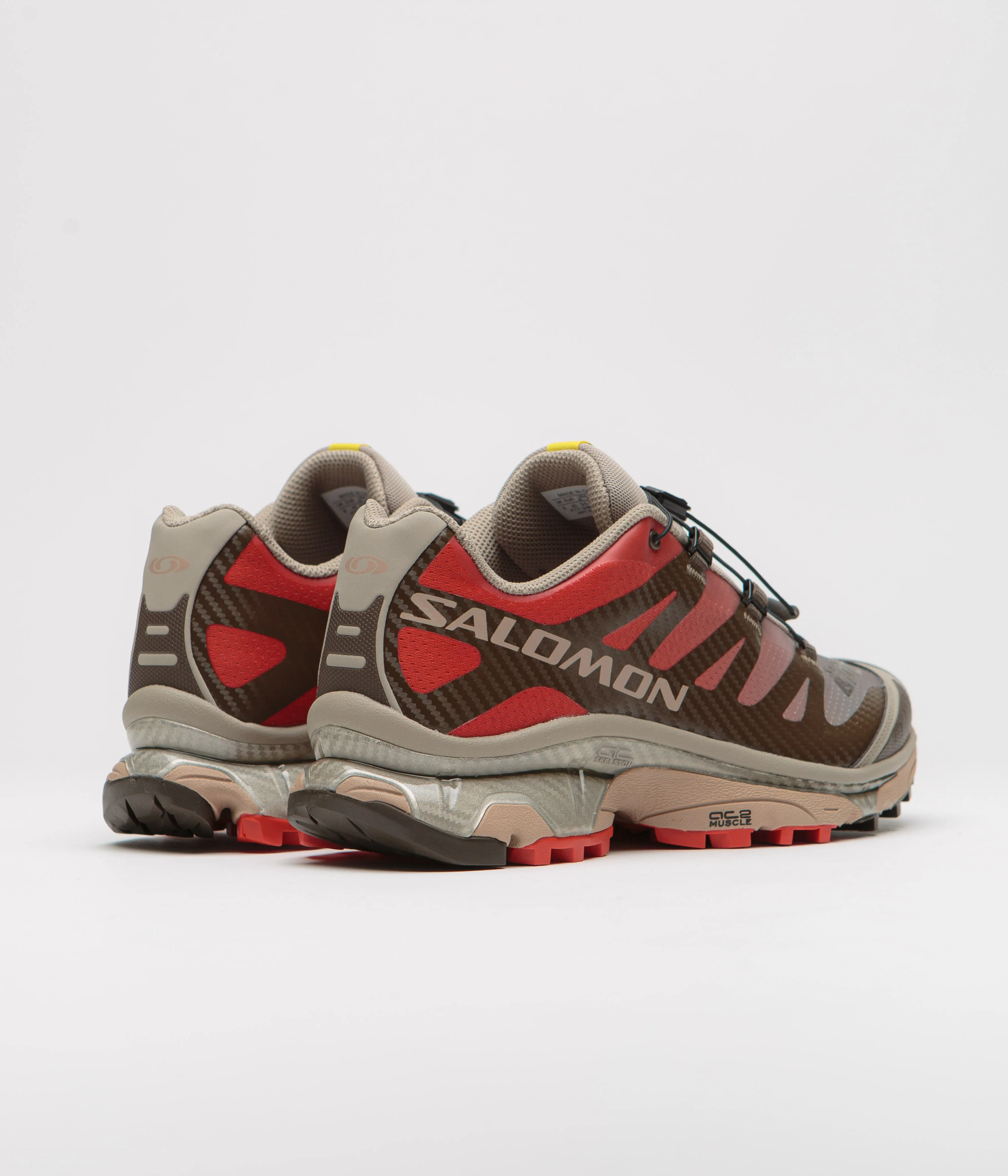 Salomon XT-4 OG Shoes - Wren / Vintage Khaki / Aurora Red - Image 4