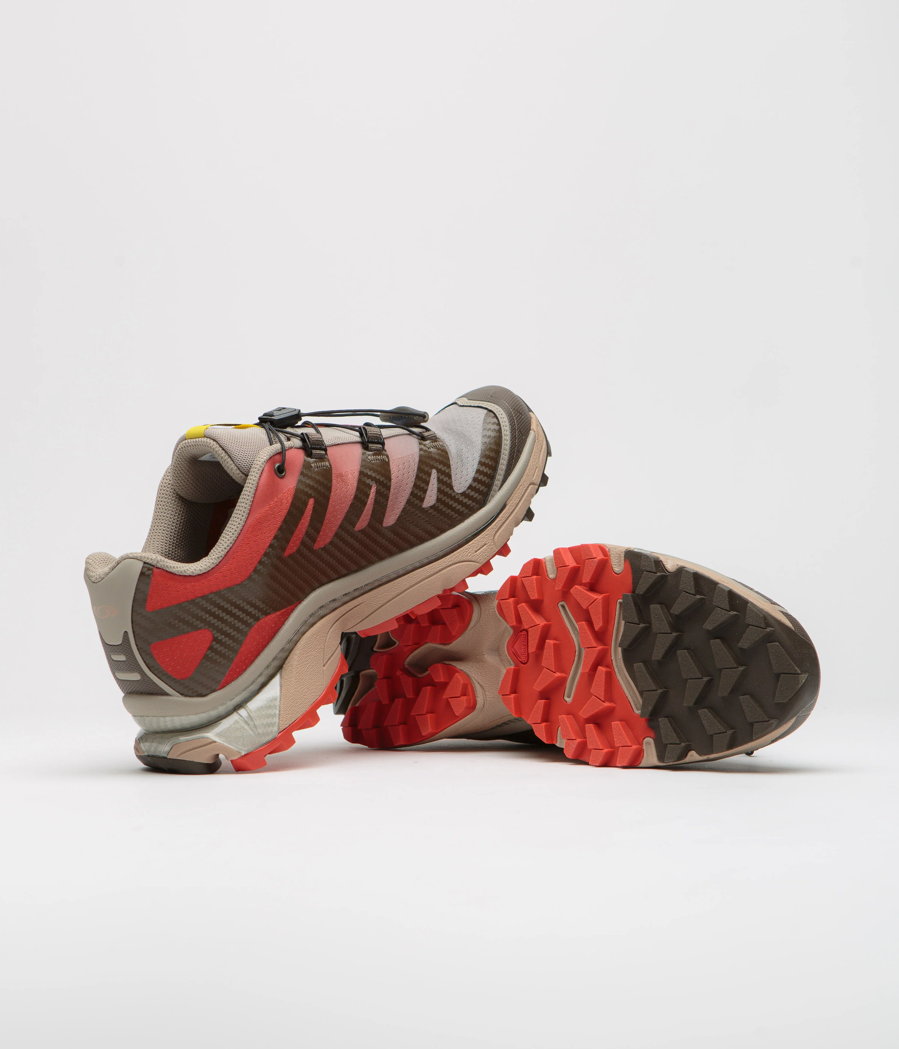 Salomon XT-4 OG Shoes - Wren / Vintage Khaki / Aurora Red - Image 5