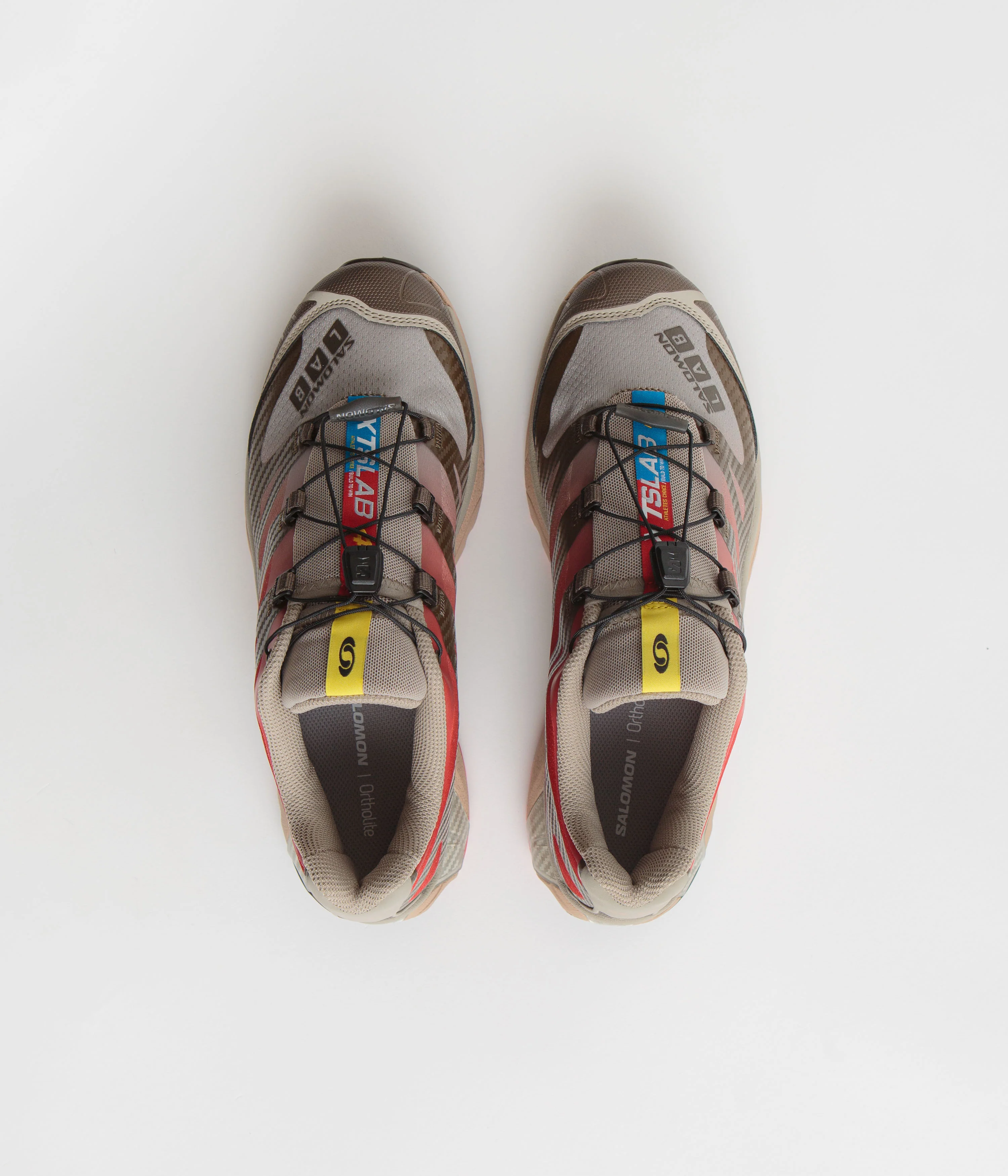 Salomon XT-4 OG Shoes - Wren / Vintage Khaki / Aurora Red - Image 7