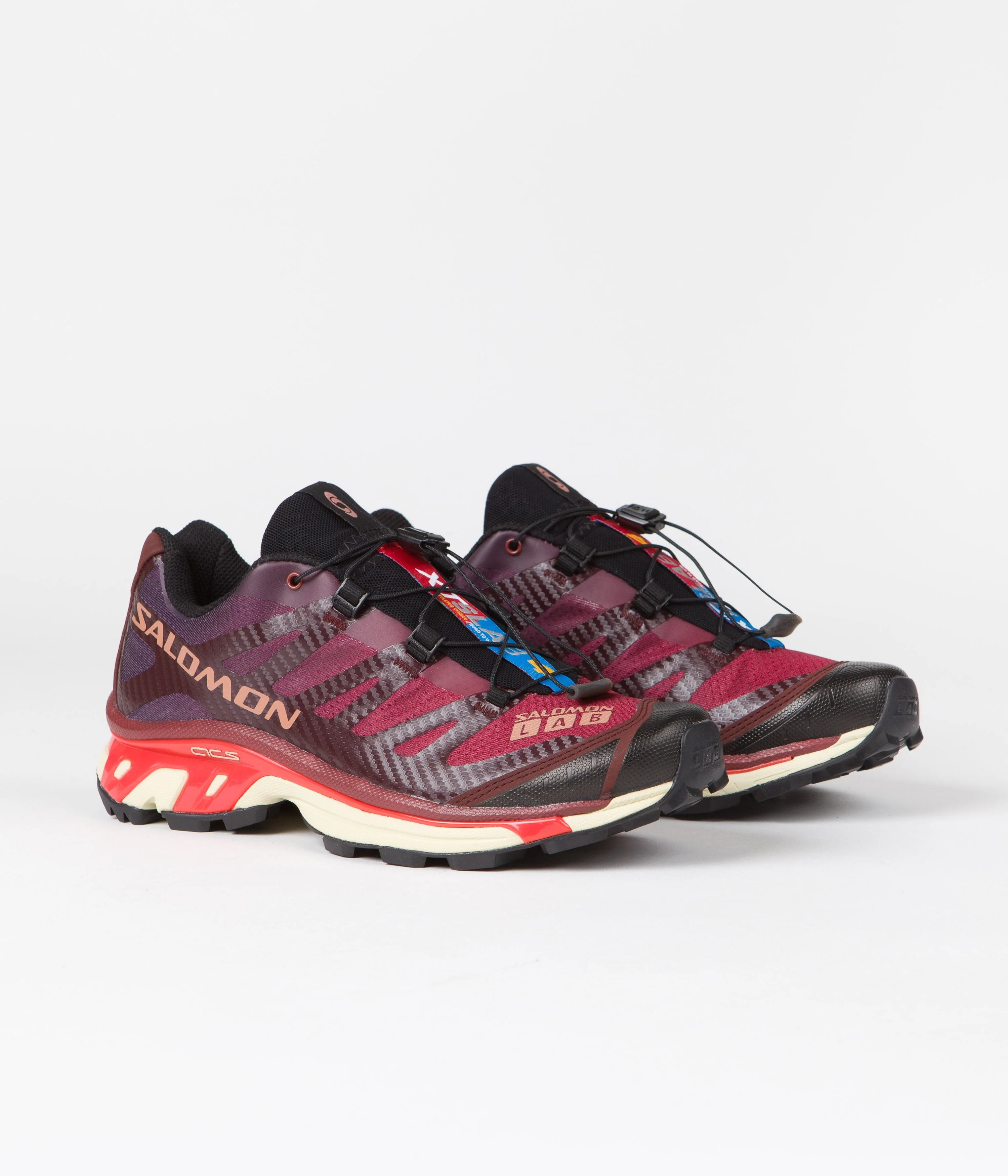 Salomon XT-4 Shoes - Bitter Chocolate / Mocha Mousse / Fiery Red - Image 2