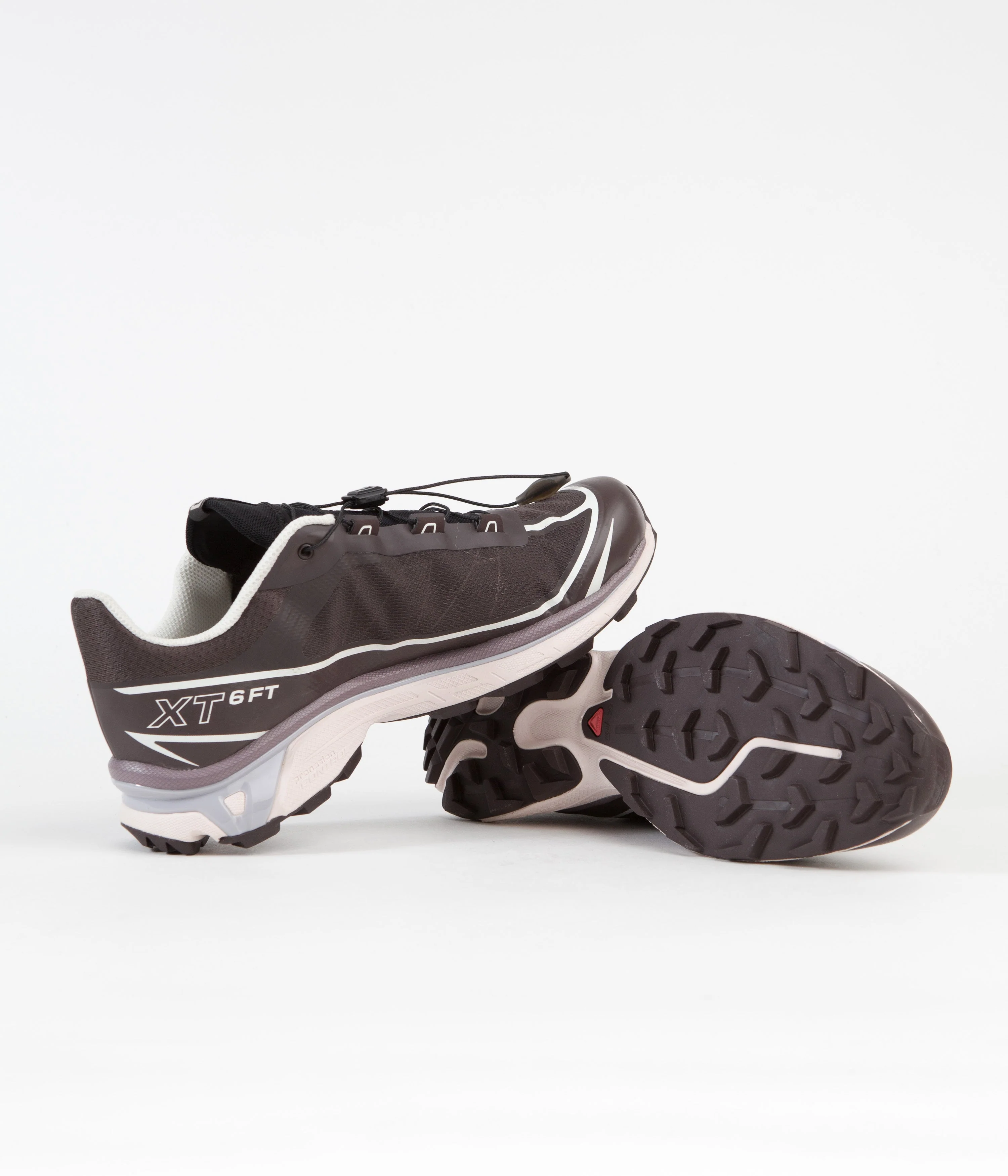 Salomon XT-6 FT Shoes - Shale / Chocolate Plum / Morganite - Image 5