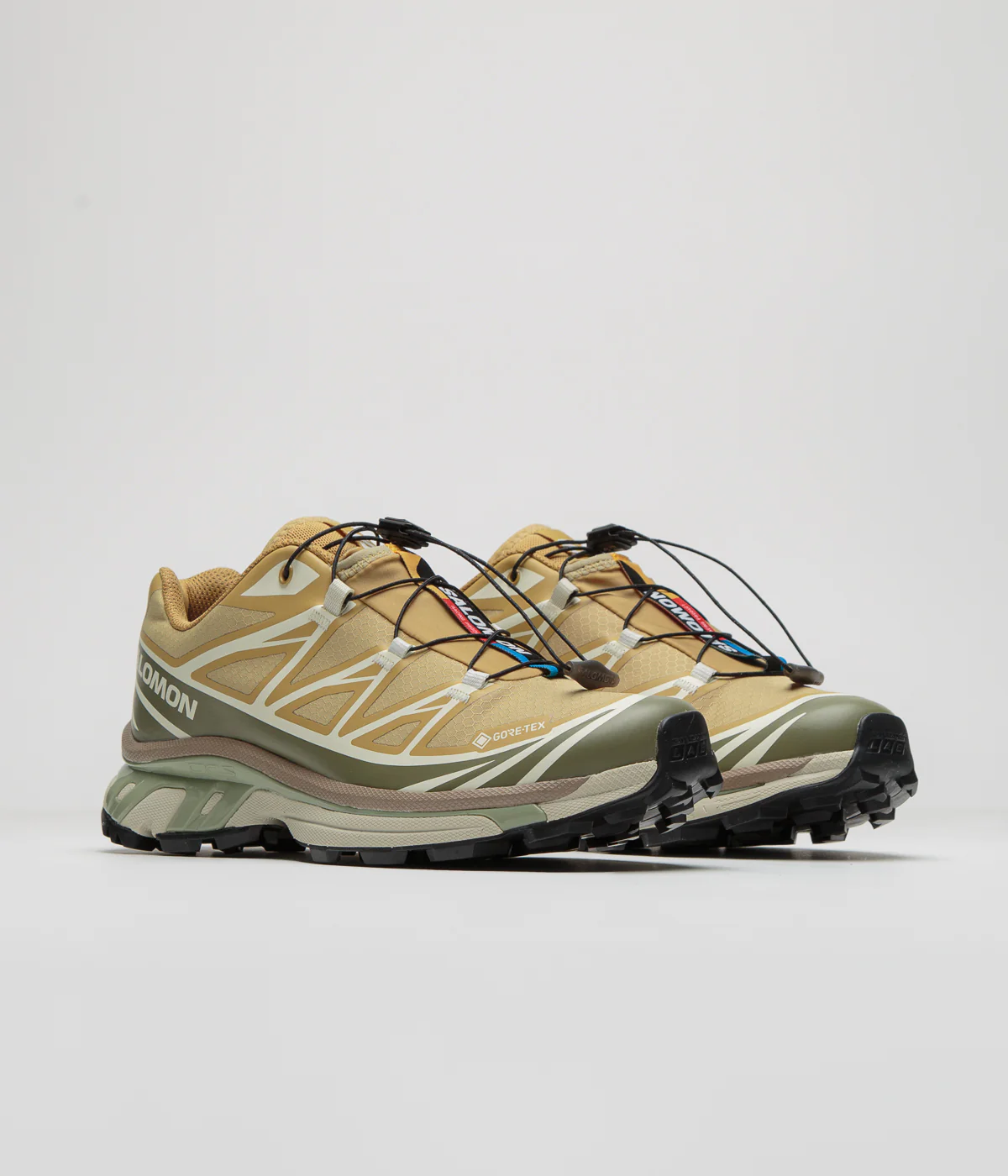 Salomon XT-6 GTX Shoes - Antelope / Icicle / Portabella - Image 2