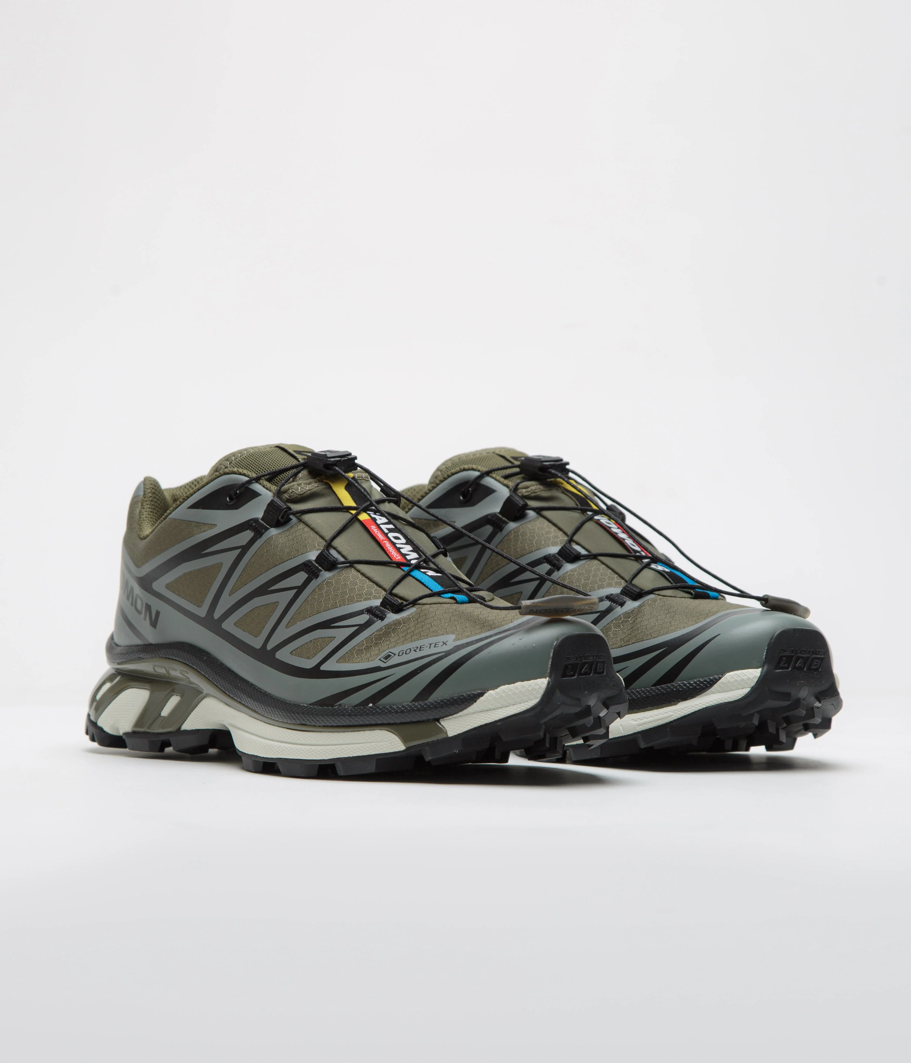 Salomon XT-6 GTX Shoes - Olive Night / Sedona Sage / Black - Image 2